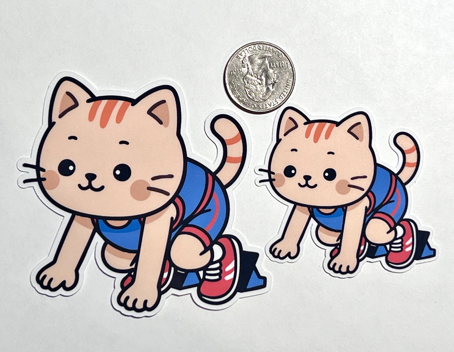 Sprinter Cat Vinyl Sticker image 2