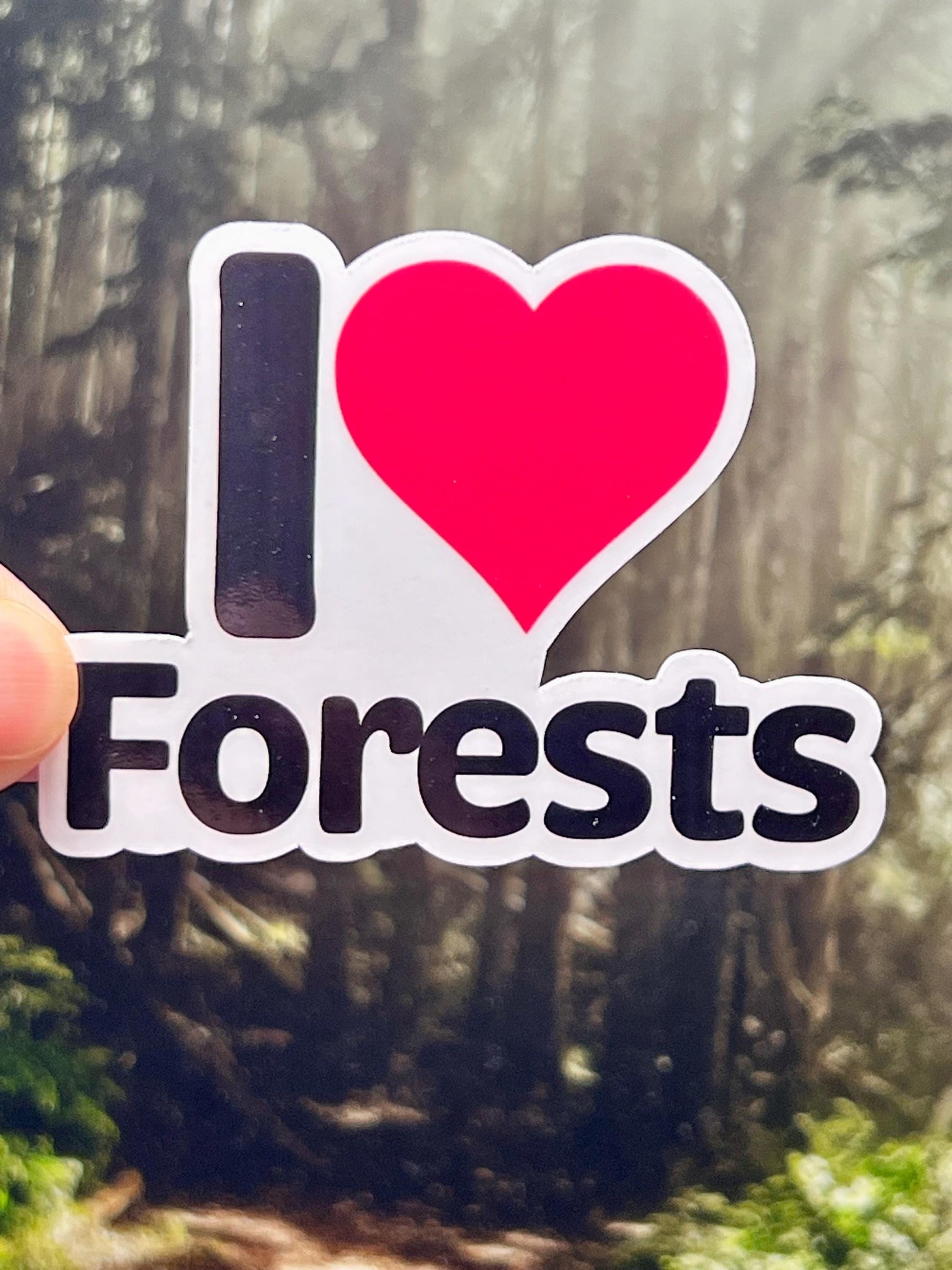 I Heart Forests Vinyl Sticker