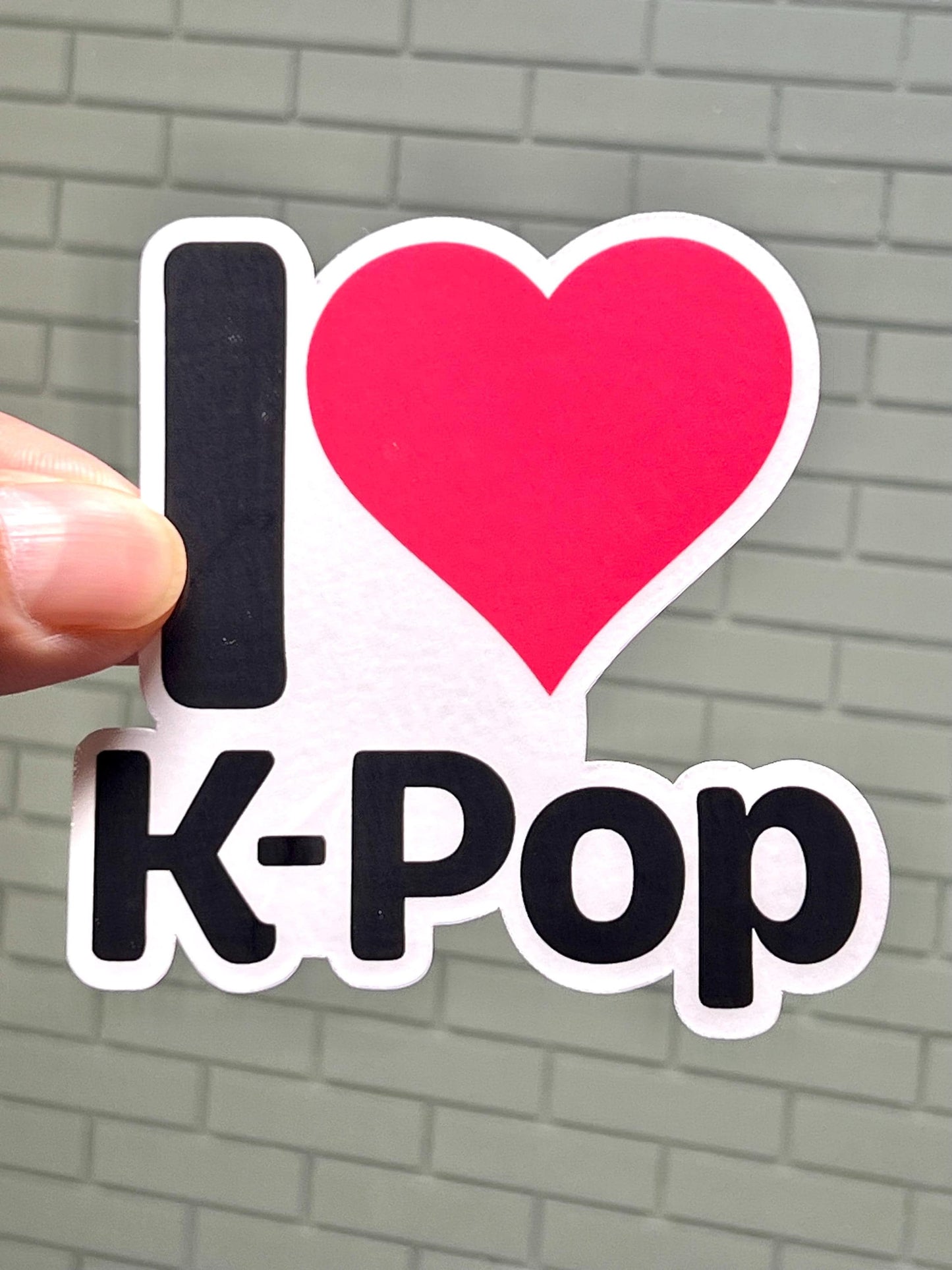 I love K Pop Vinyl Sticker