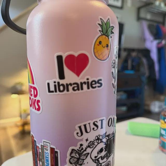 I Heart Libraries Vinyl Sticker image 3
