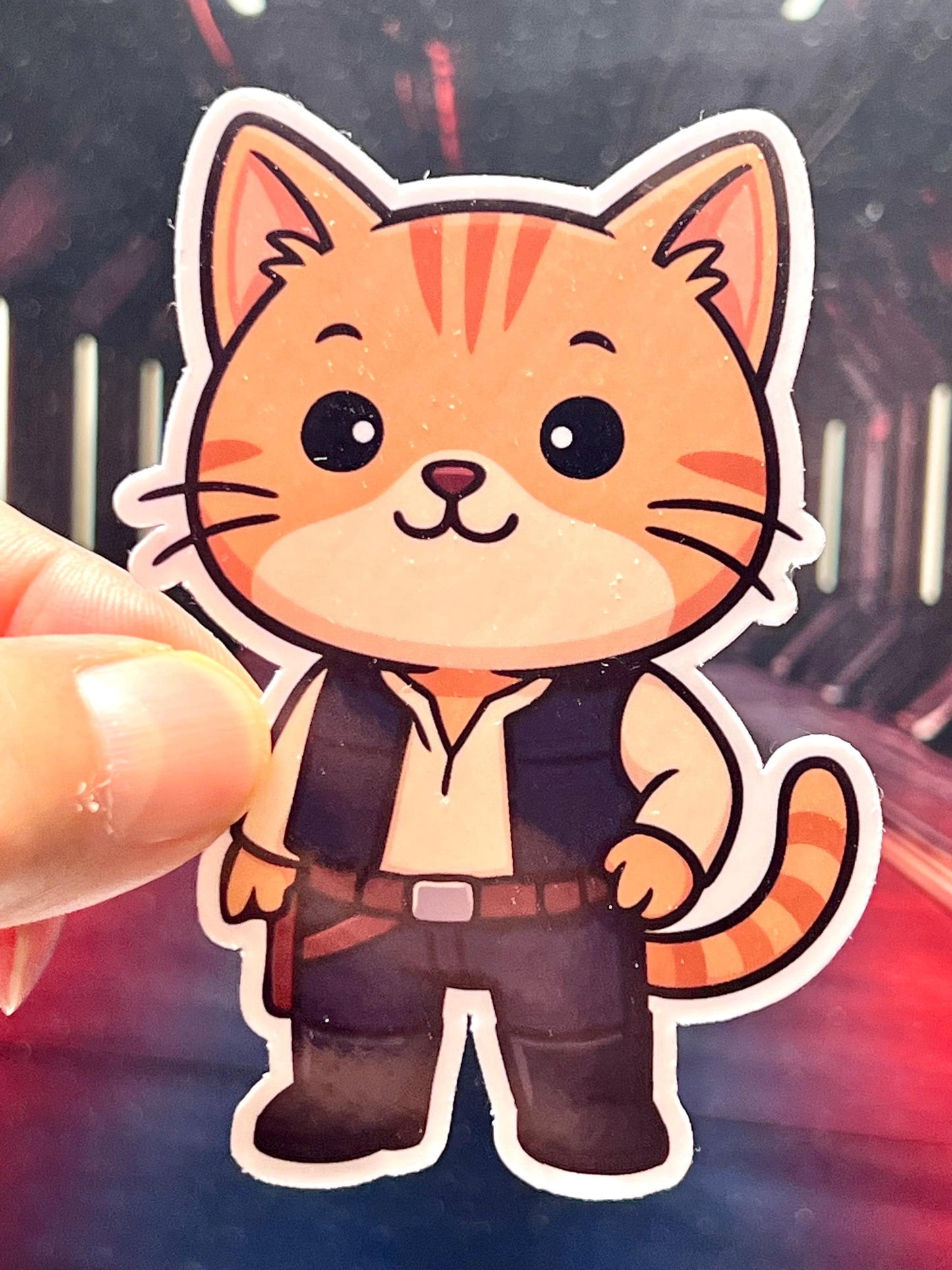 Space Smuggler Cat Vinyl Sticker