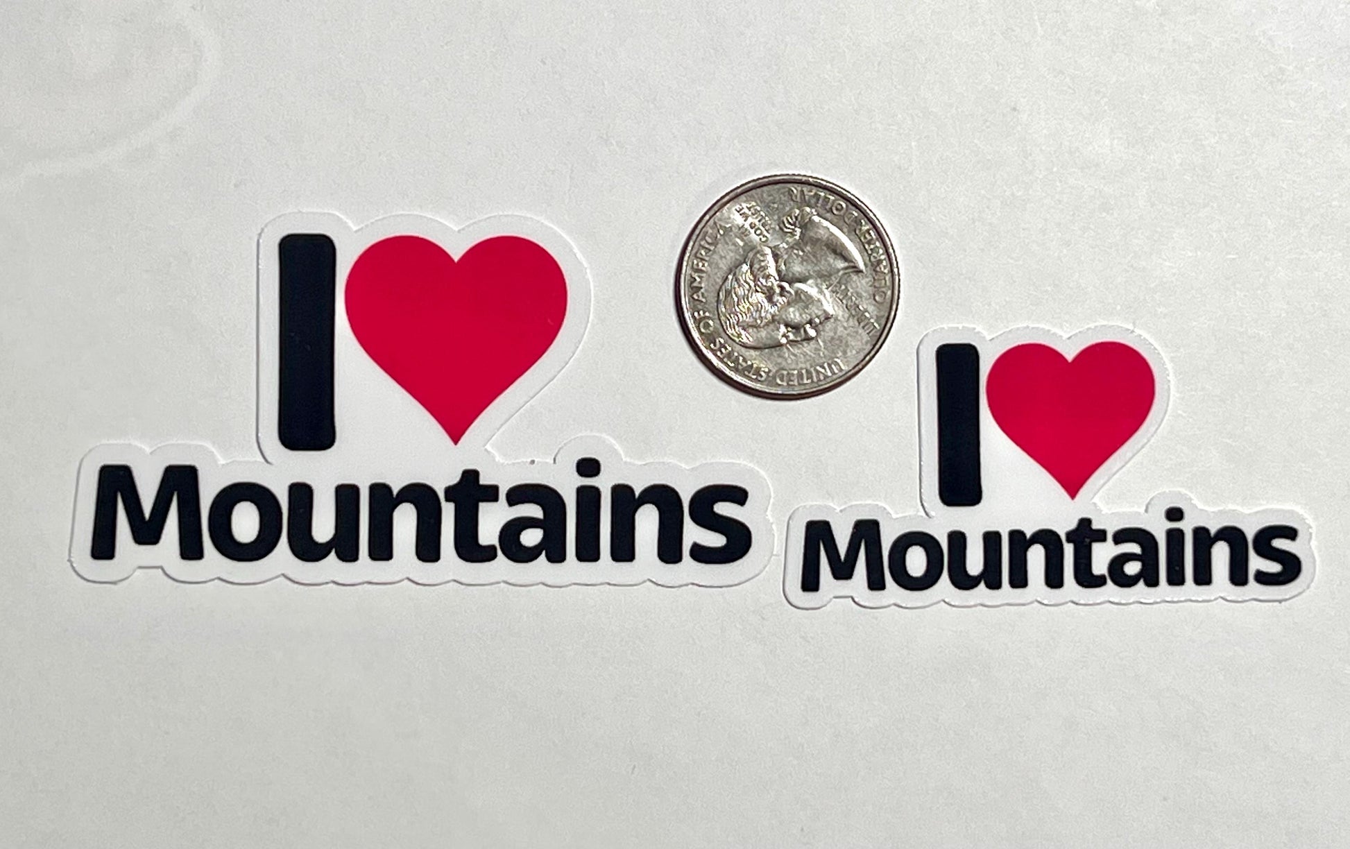 I Love Mountains Vinyl Sticker image 2
