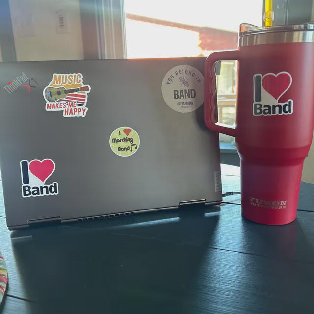 I Love Band Vinyl Sticker image 3