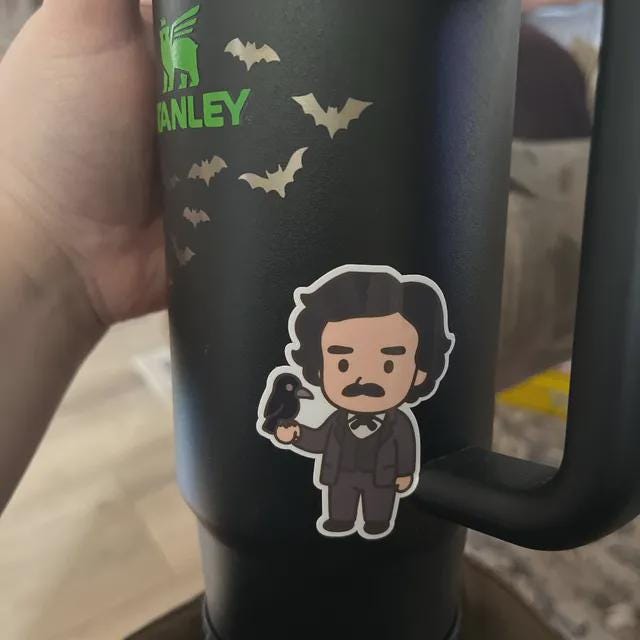Edgar Allan Poe Vinyl Sticker image 3