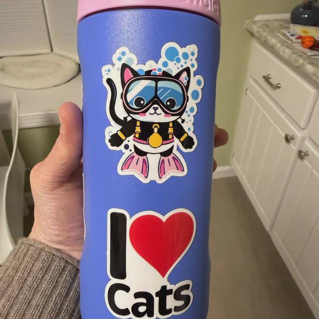 I Heart Cats Vinyl Sticker image 3