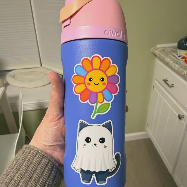 Smiling Rainbow Daisy Vinyl Sticker image 3