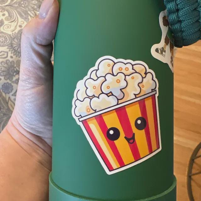 Popcorn Bucket Vinyl Sticker image 3