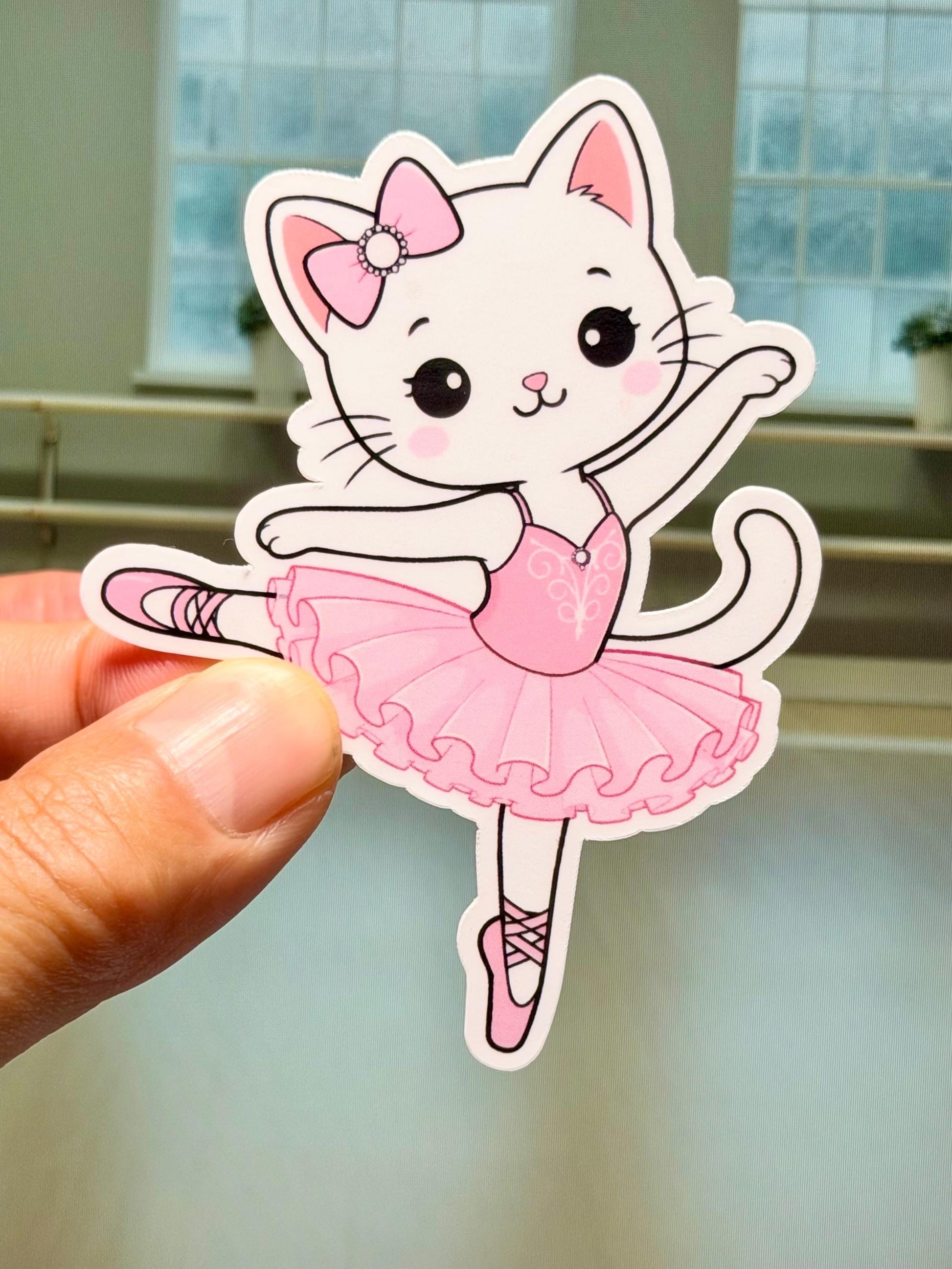 Pointe Ballet Cat Vinyl Sticker
