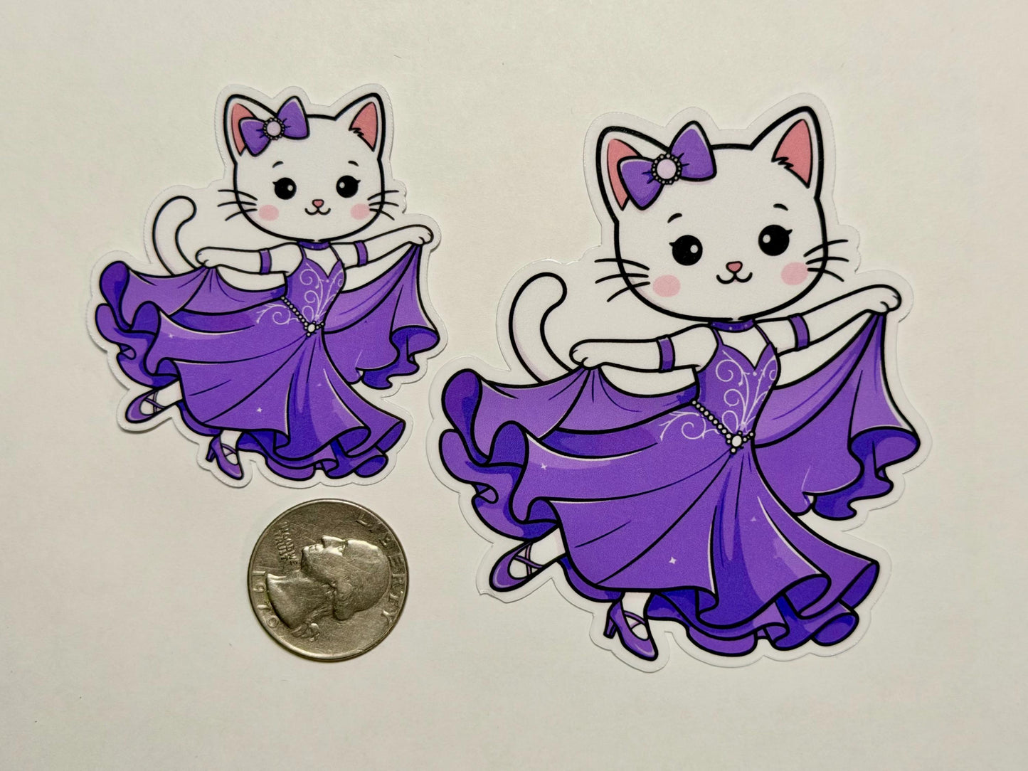 Ballroom Dance Cat Vinyl Sticker image 2
