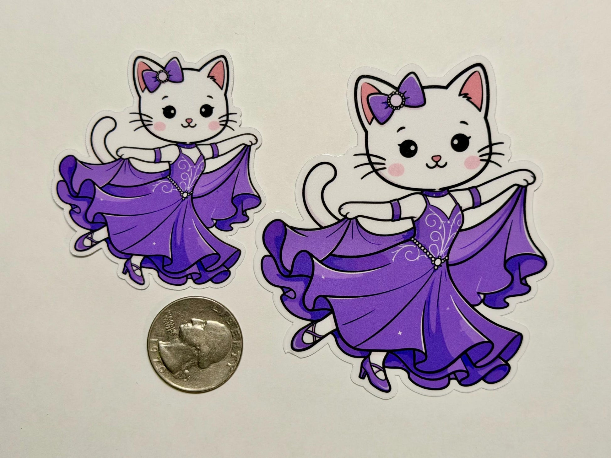 Ballroom Dance Cat Vinyl Sticker image 2