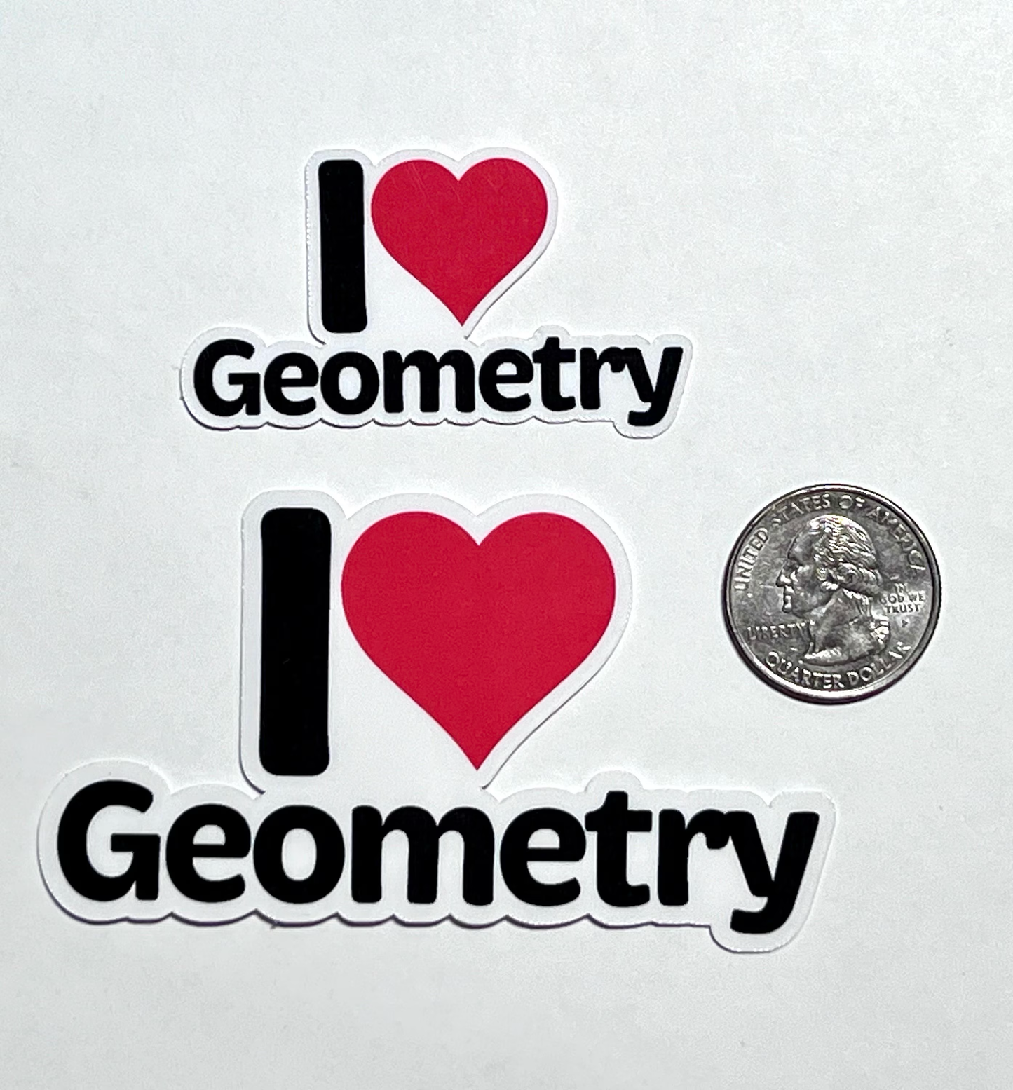 I love Geometry Sticker | I Heart Geometry Vinyl Sticker | STEM Gift | Math Team | Mathematics