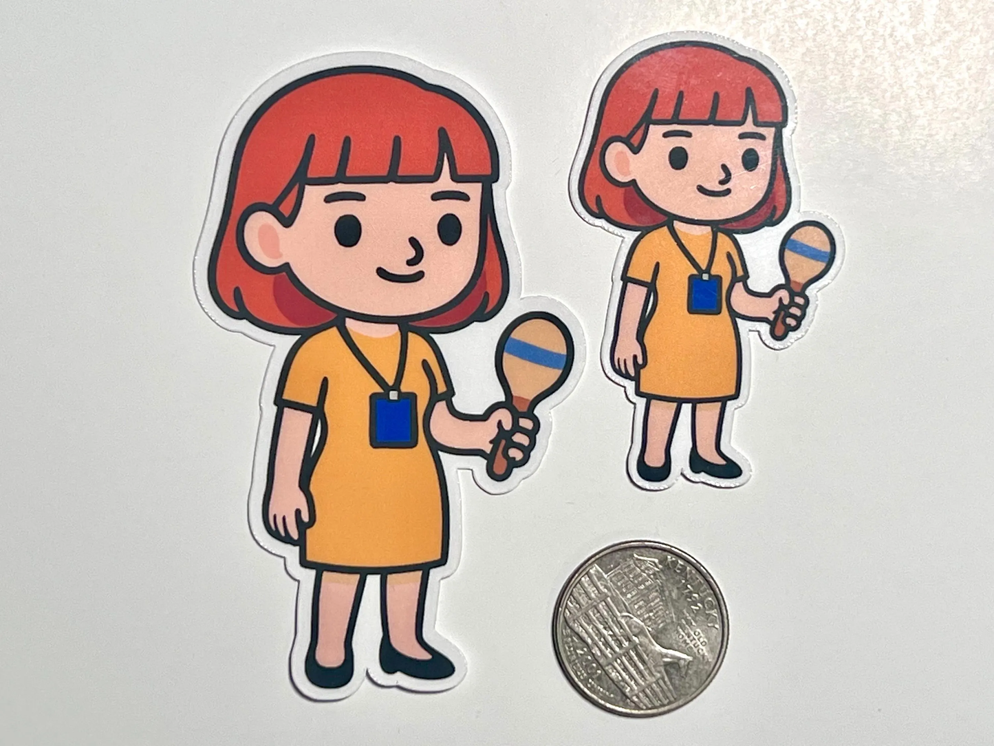 Helly R Yellow Dress Sticker | Fans of Severance TV Show on AppleTV