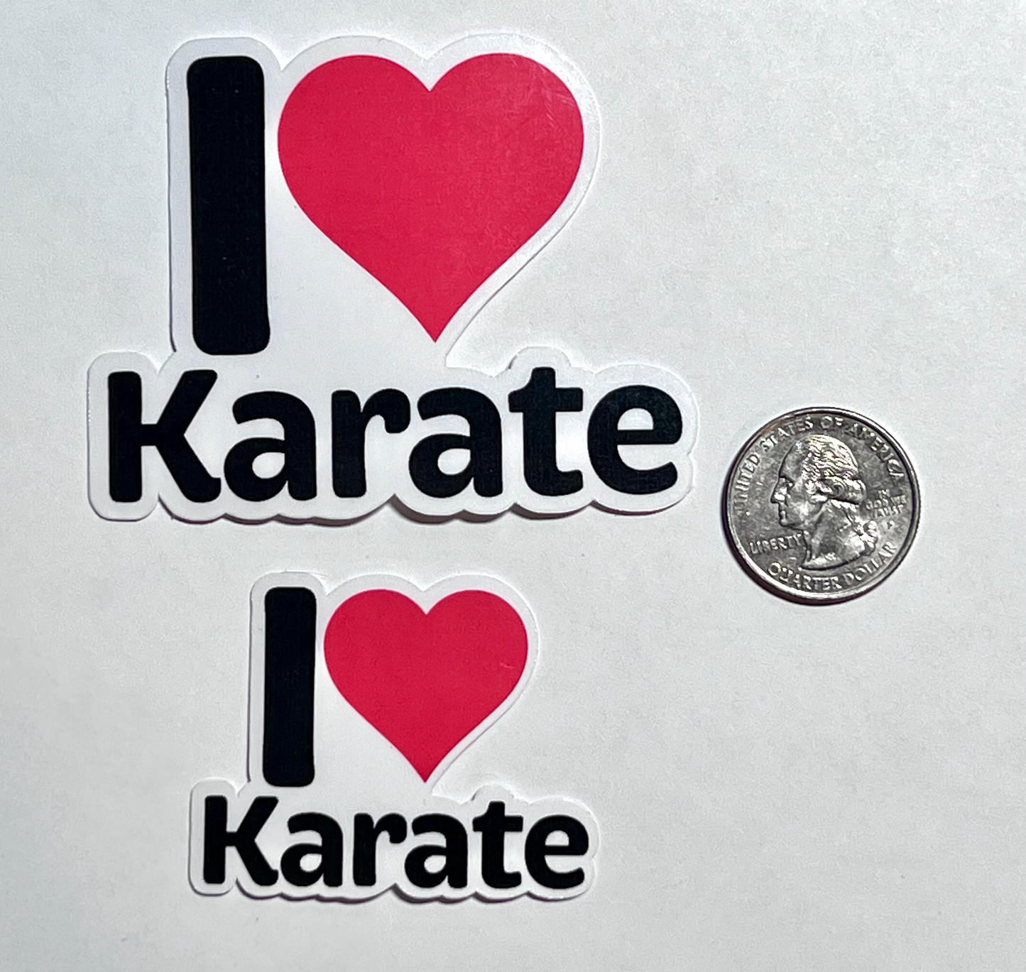 I love Karate Sticker | I Heart Karate Vinyl Sticker | Karateka Gift Sticker | Martial Arts