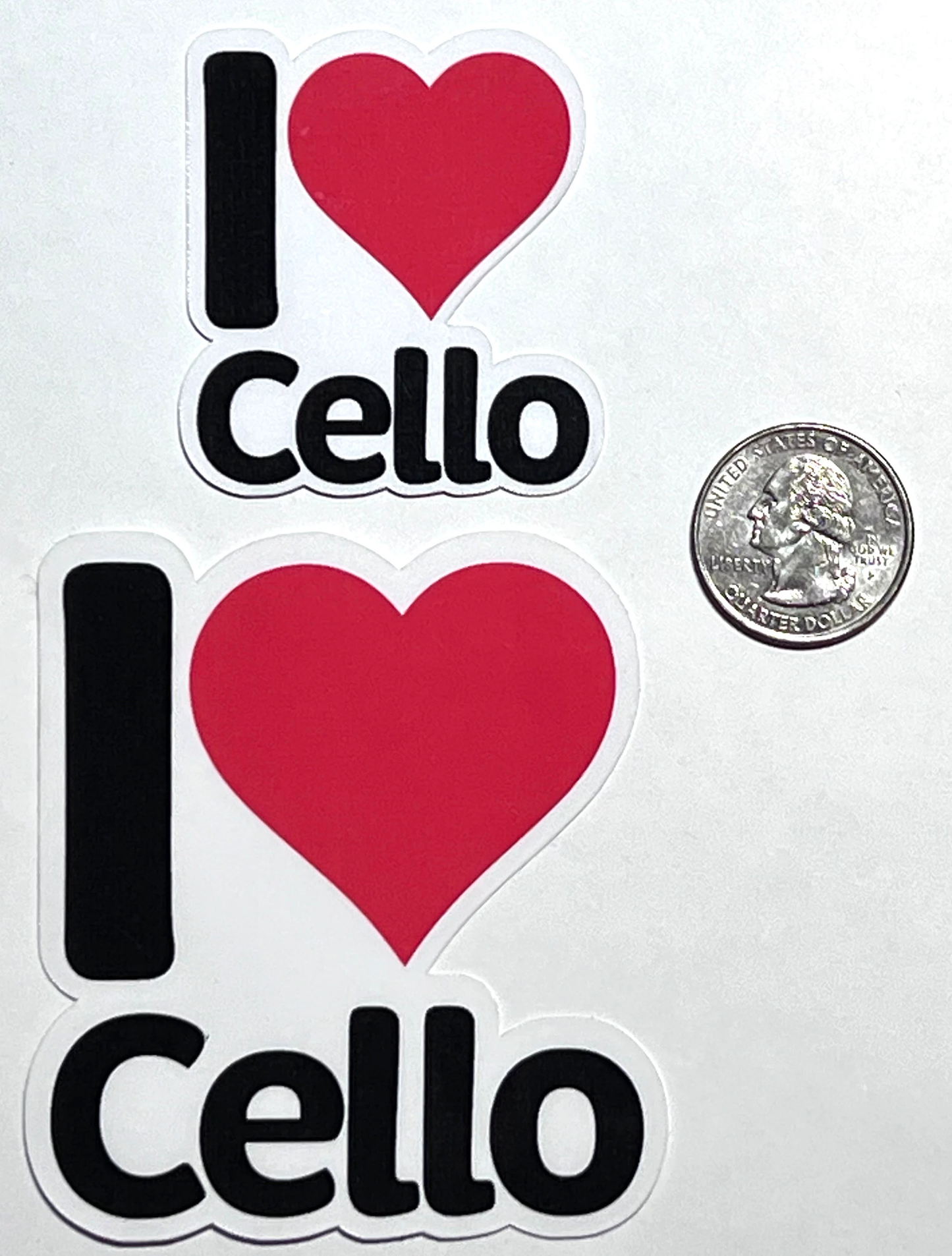 I love Cello Sticker | I Heart Cello Vinyl Sticker | Orchestra