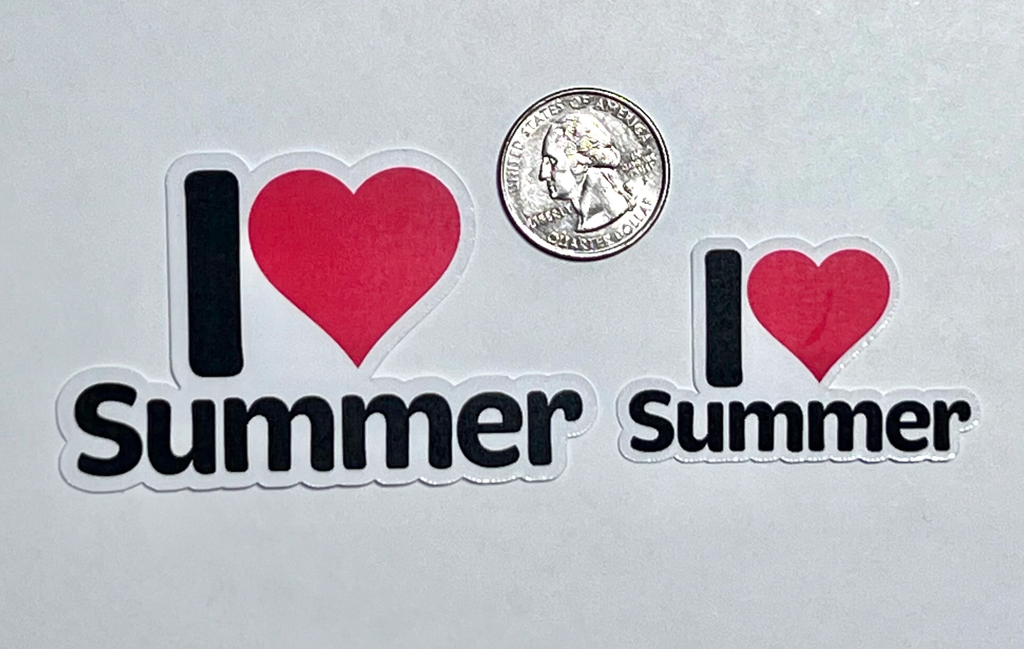 I Love Summer Sticker | I Heart Summer Vinyl Sticker | Summertime | Seasons Sticker