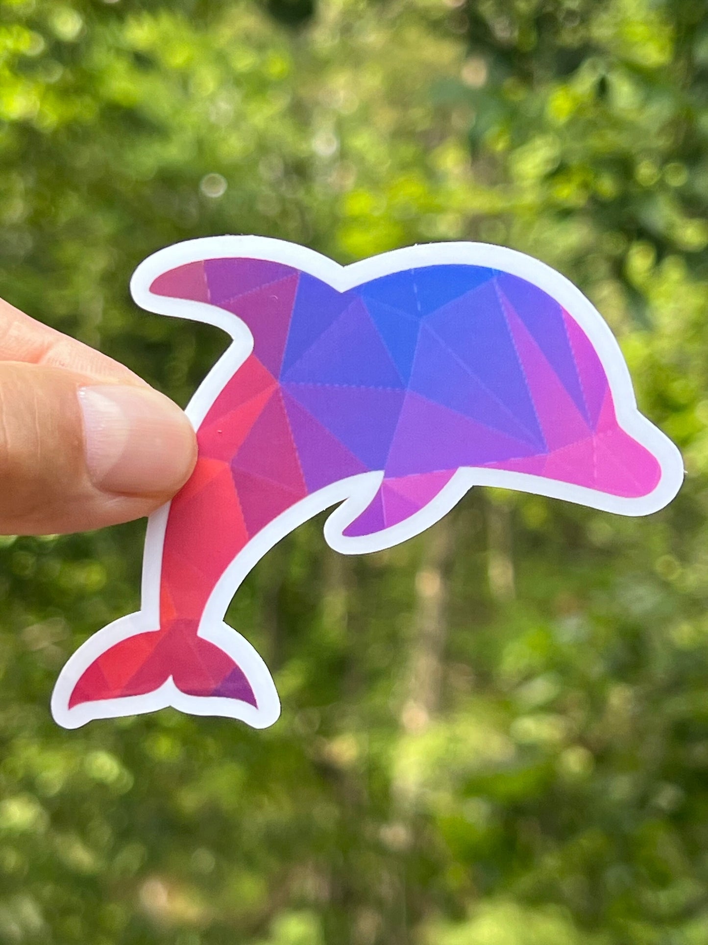 Dolphin Vinyl Sticker- Purple or Blue | Minimalist Dolphin Design | Ocean Animals | Waterproof Vinyl Sticker | Porpoise | Dolphin Watching