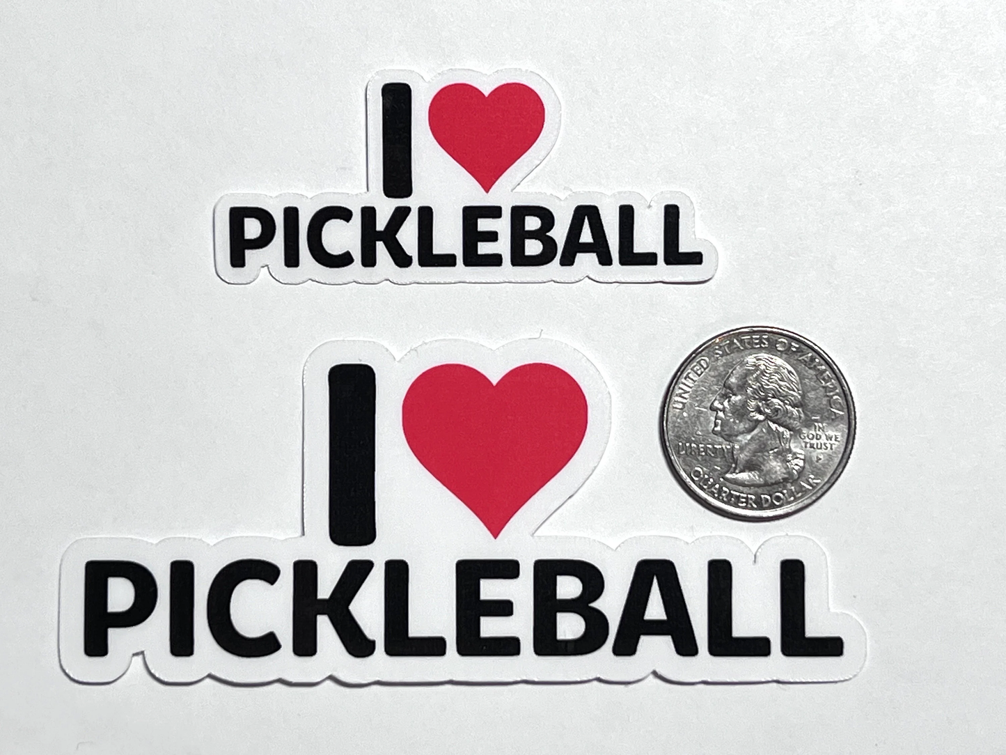 I love Pickleball Sticker | I Heart Pickleball Vinyl Sticker | Cute Pickleball Paddle