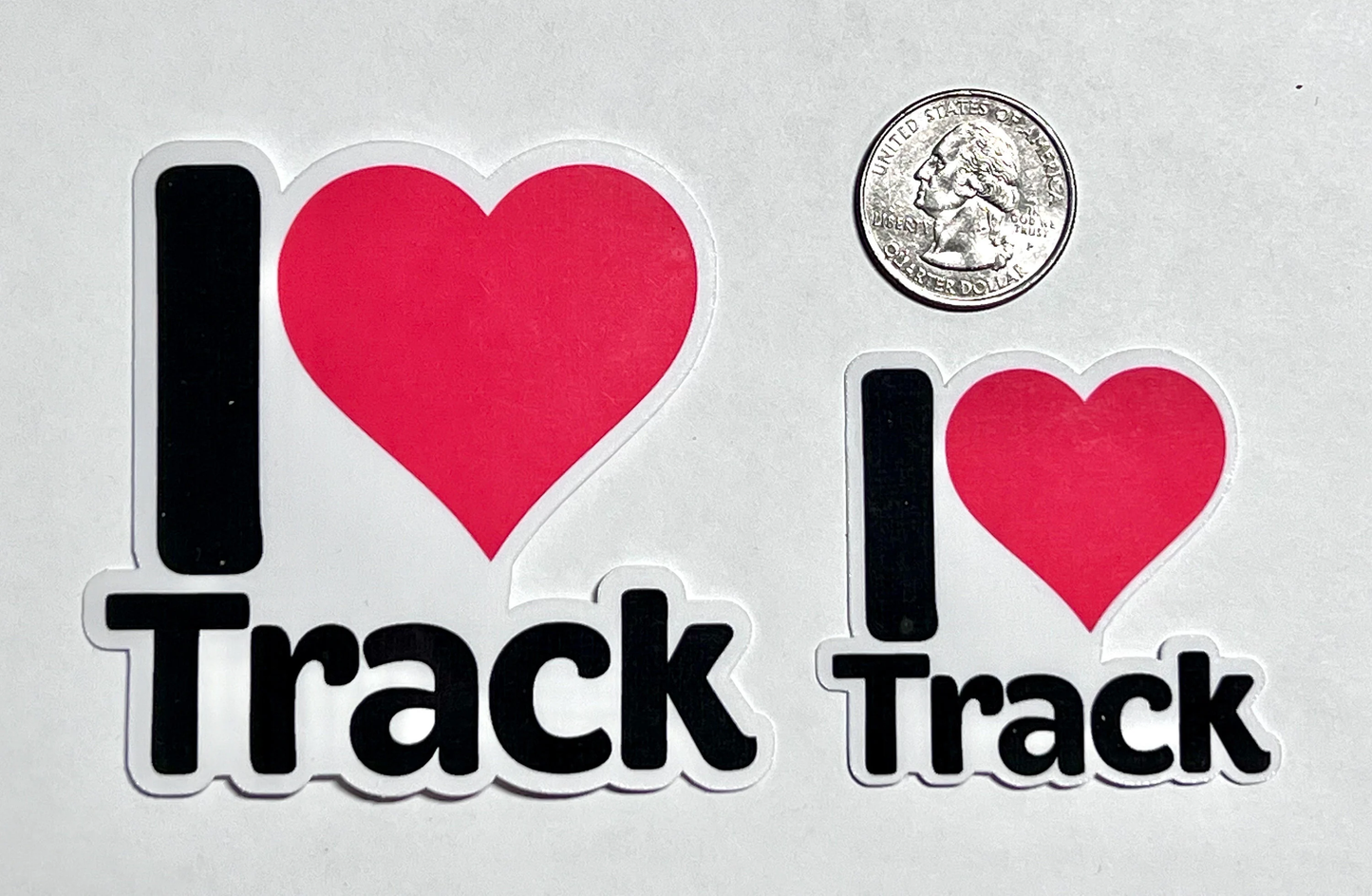 I Love Track Sticker | I Heart Track Vinyl Sticker | Sprinting | Track & Field