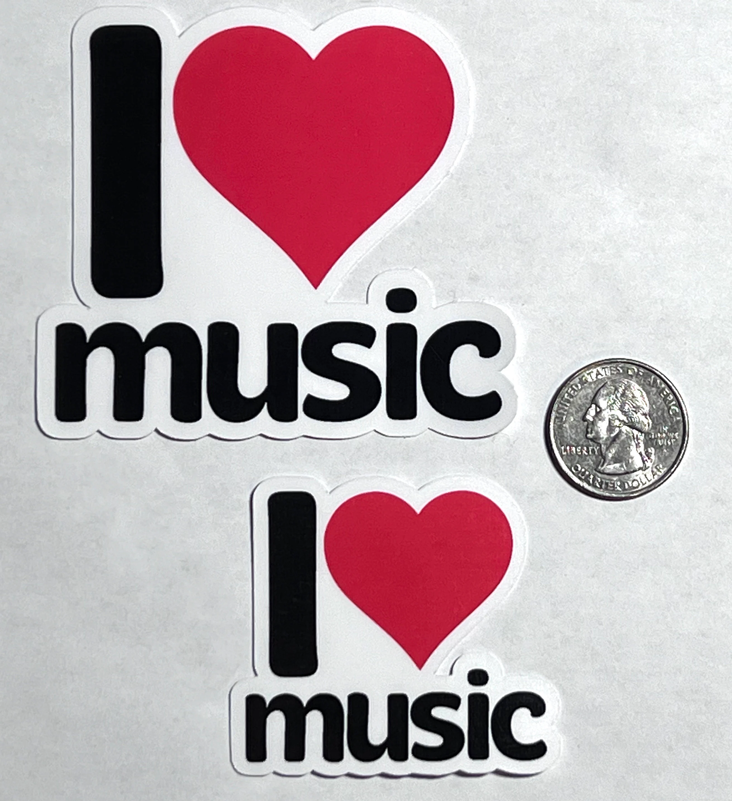 I love Music Sticker | I Heart Music Vinyl Decal | Music Teacher | Music Lover | Musician