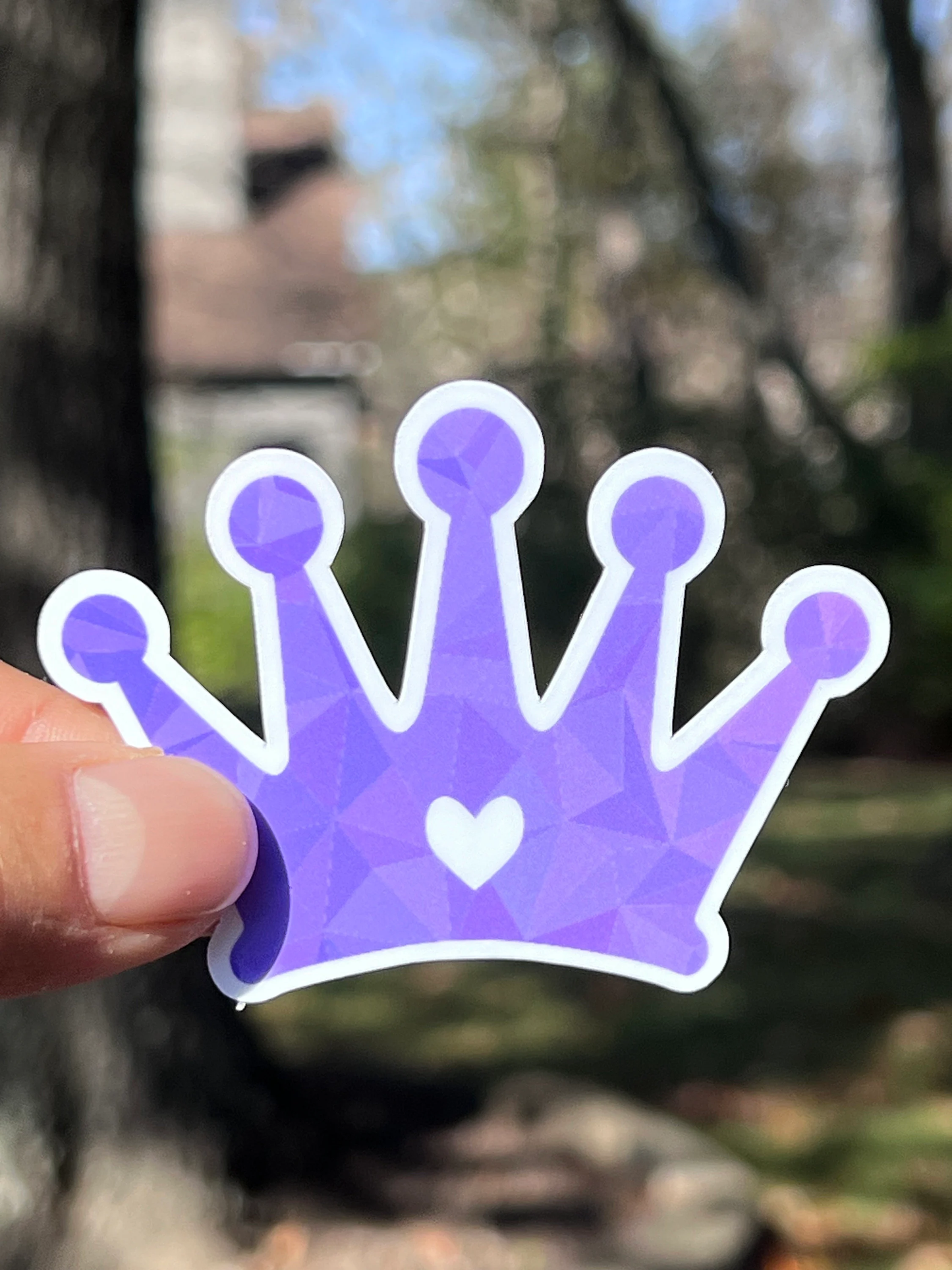 Princess Crown Sticker- 3 Colors (Pink, Purple, Red) | Cute Water Bottle Sticker | Princess Tiara | Queen Crown | Water Bottle Sticker