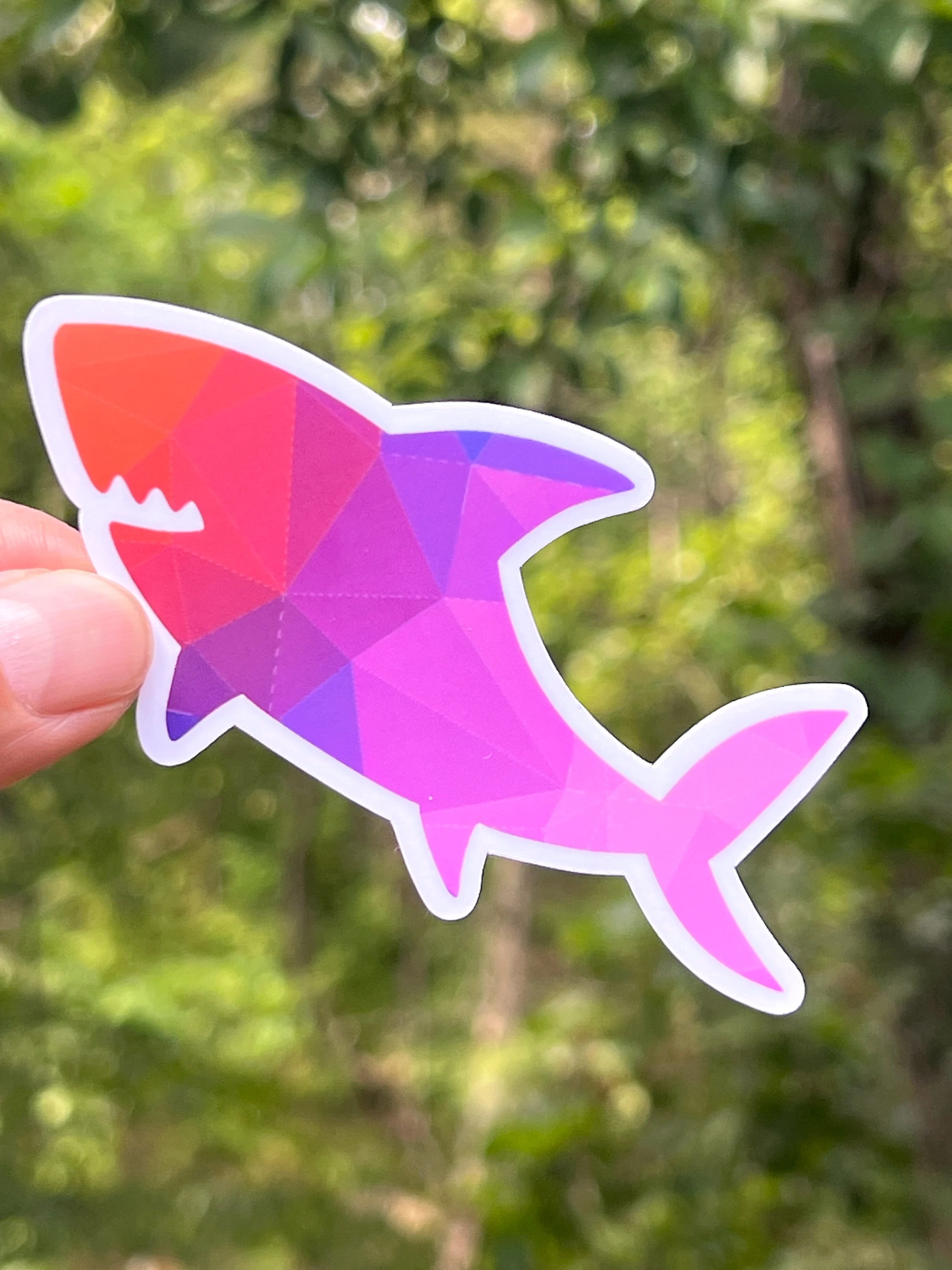Shark Sticker- Purple or Blue. Two sizes. Waterproof laminated vinyl sticker that is perfect for water bottles or laptops. Baby Shark Lover