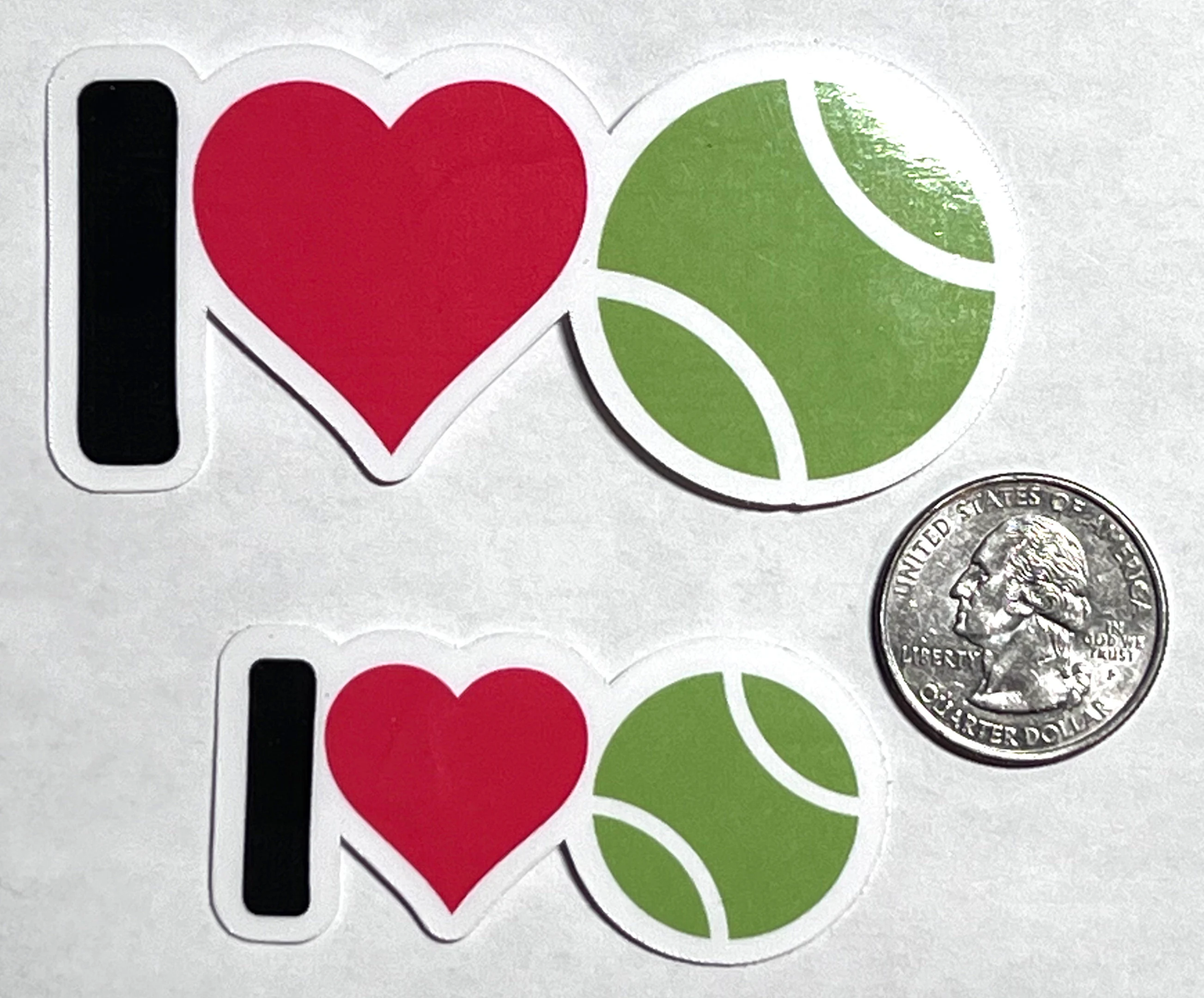 I love Tennis Sticker | I Heart Tennis Vinyl Sticker | Cute Tennis Ball | Tennis Team Gift