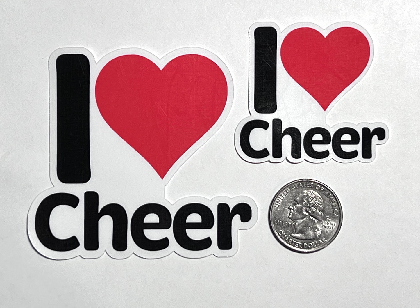 I Love Cheer Sticker | I Heart Cheer Vinyl Sticker