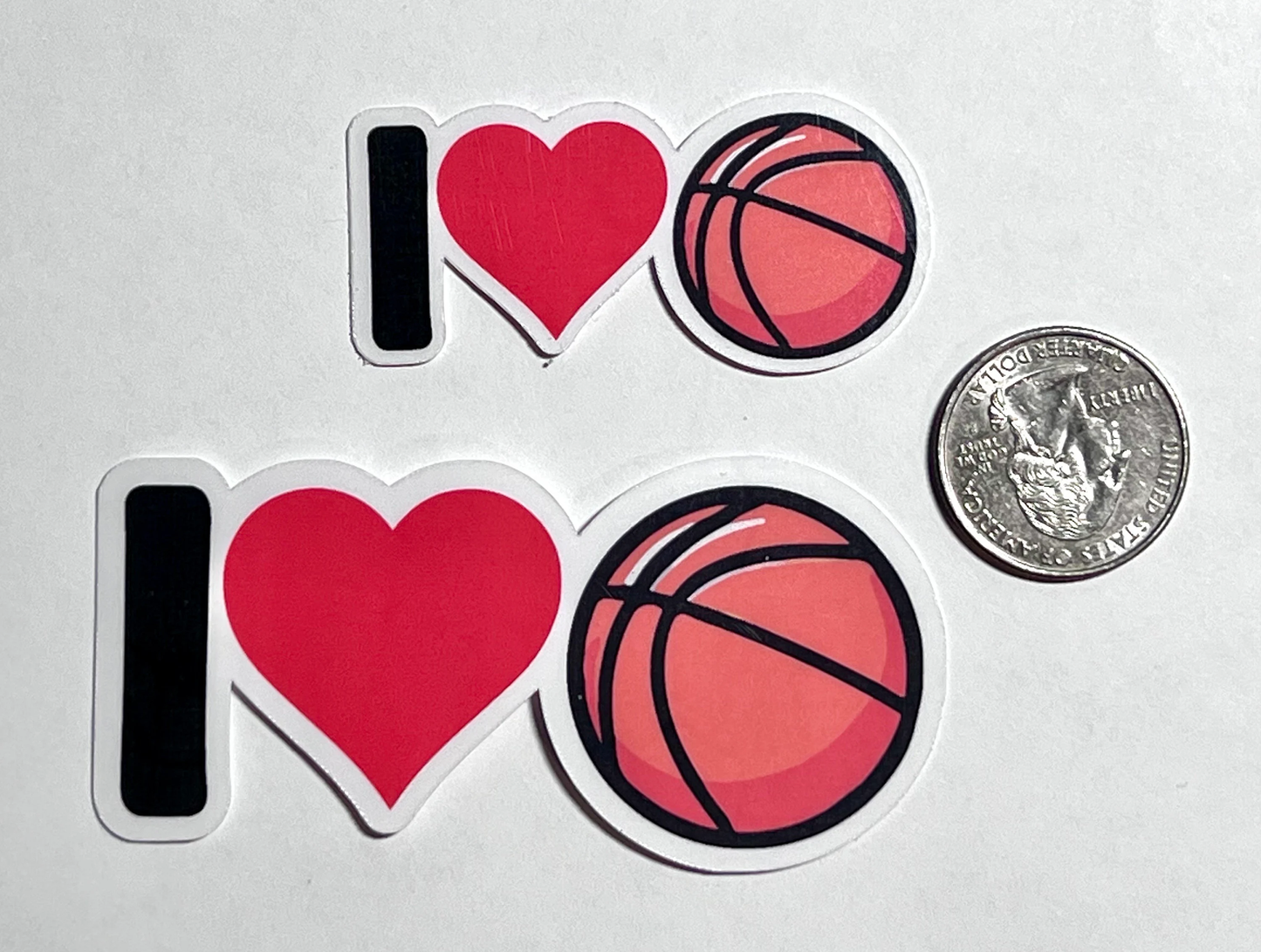 I love Basketball Sticker | I Heart Basketball Vinyl Sticker