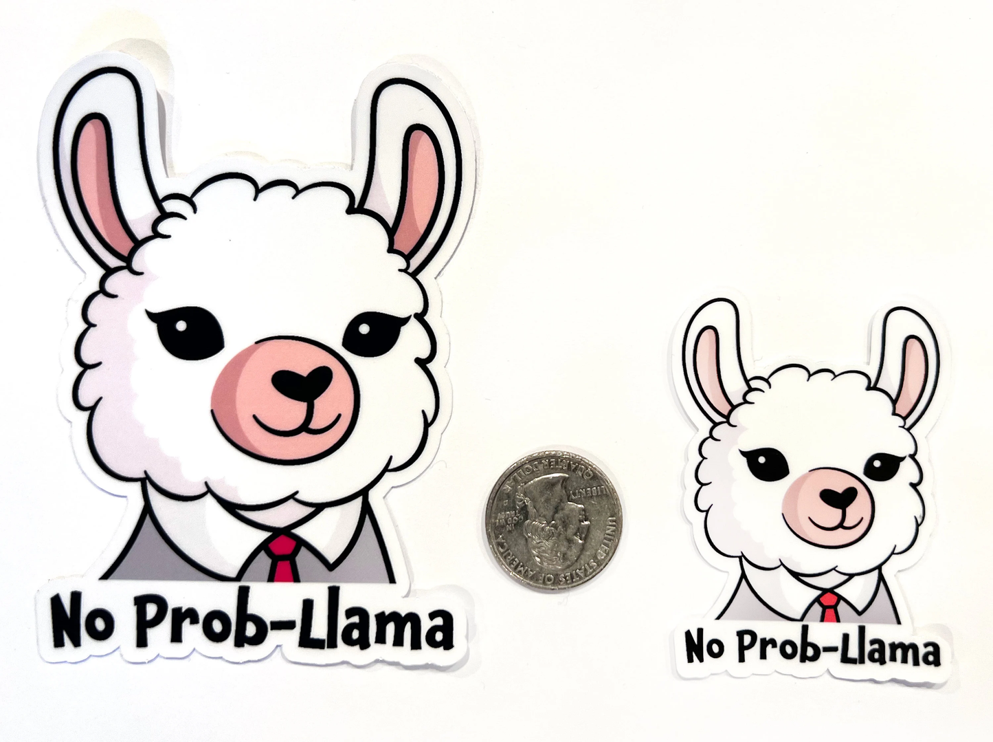 No Prob-llama Vinyl Sticker, Waterproof Laminated Llama Sticker