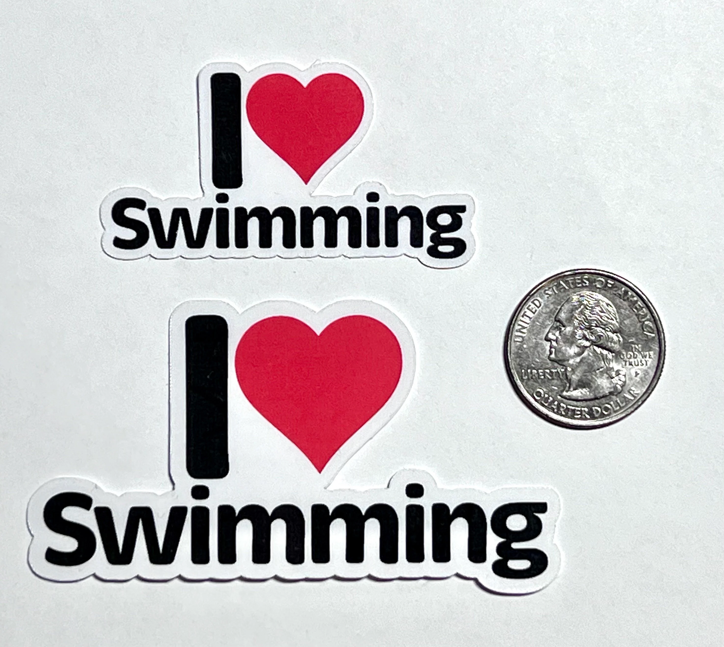 I Love Swimming Sticker | I Heart Swimming Sticker | Swim Team Sticker | Triathlon | Swim Club | Swim Lessons