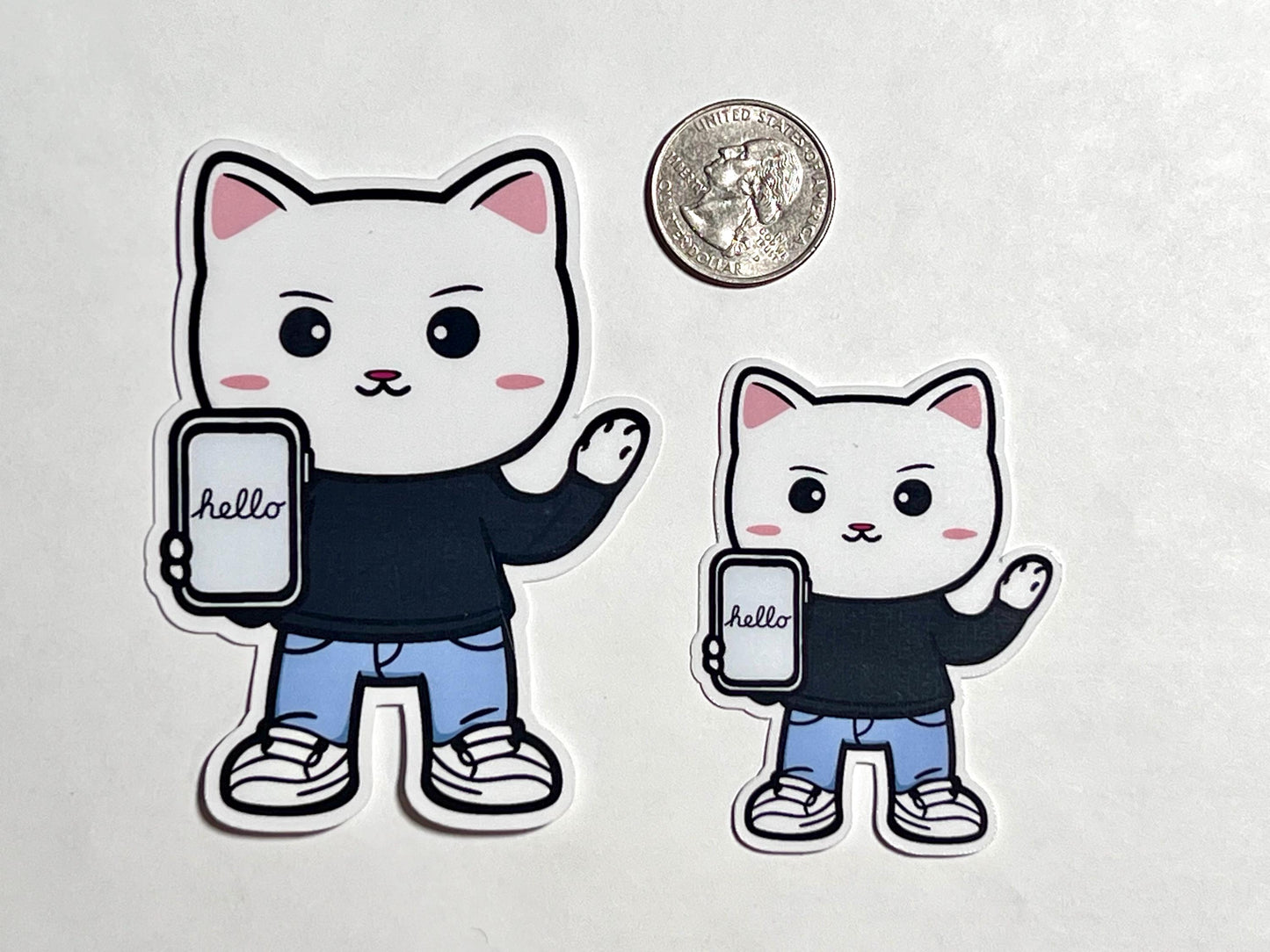 Inventor Cat Sticker | Technology Cat Vinyl Sticker | Water Bottle Sticker