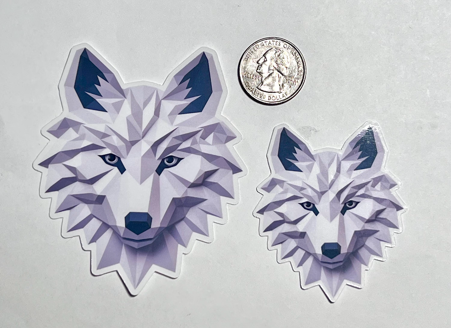 White Wolf Sticker | Arctic Wolf Head Vinyl Sticker | Wilderness Gift | Wolf Lover | Geometric Wolf