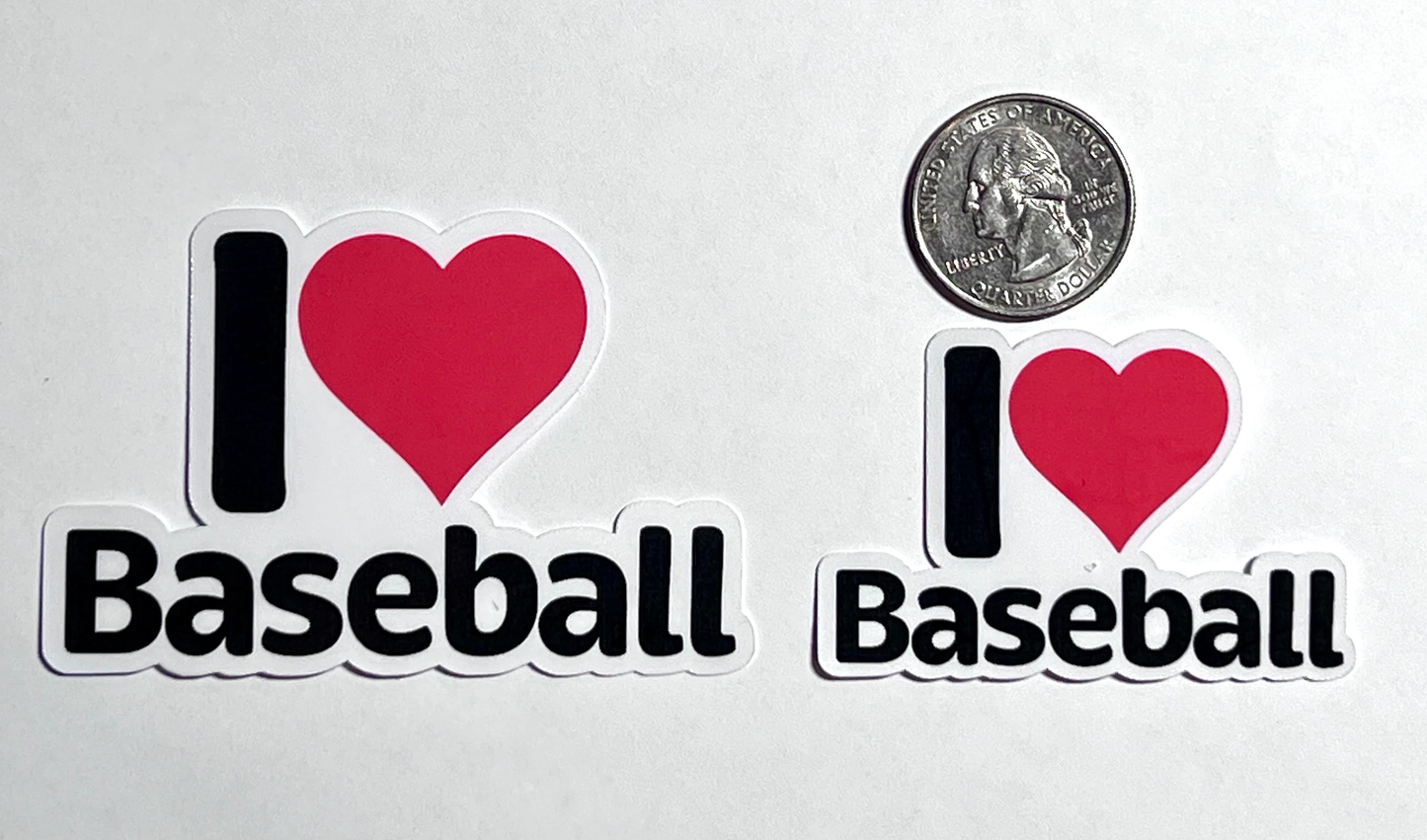 I Love Baseball Sticker | I Heart Baseball Vinyl Sticker