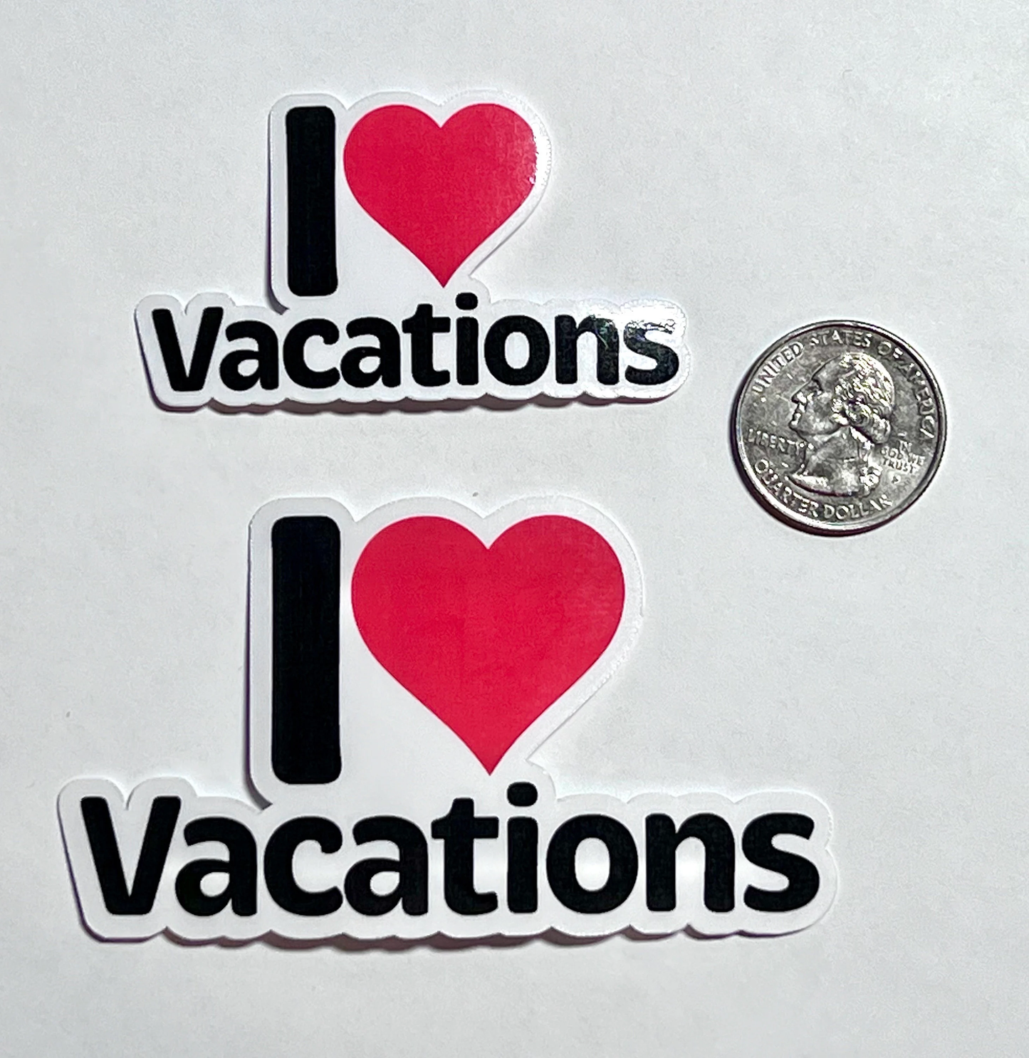 I Love Vacations Sticker | I Heart Vacations Vinyl Sticker | Luggage Sticker | Travel