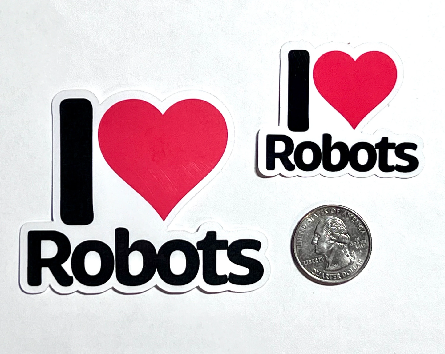 I love Robots Sticker | I Heart Robots Vinyl Sticker | STEM Gift | Lego Robotics Team Gift