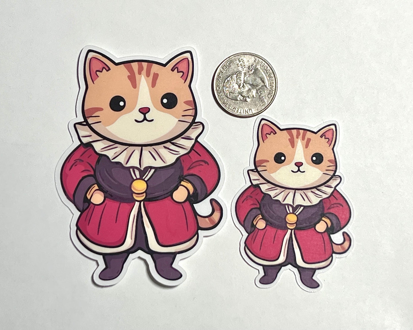 Shakespeare Cat Sticker | English Renaissance Writer Cat Vinyl Sticker | The Bard