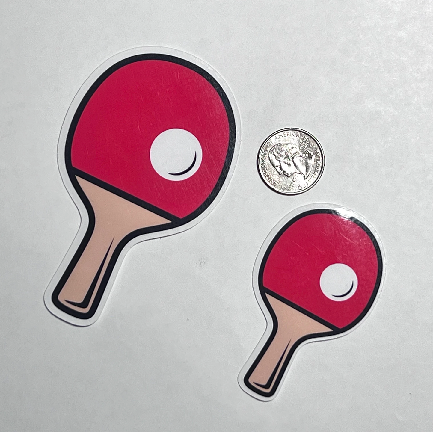 Ping Pong Paddle RED Sticker | Table Tennis Vinyl Sticker| Ping Pong Player gifts