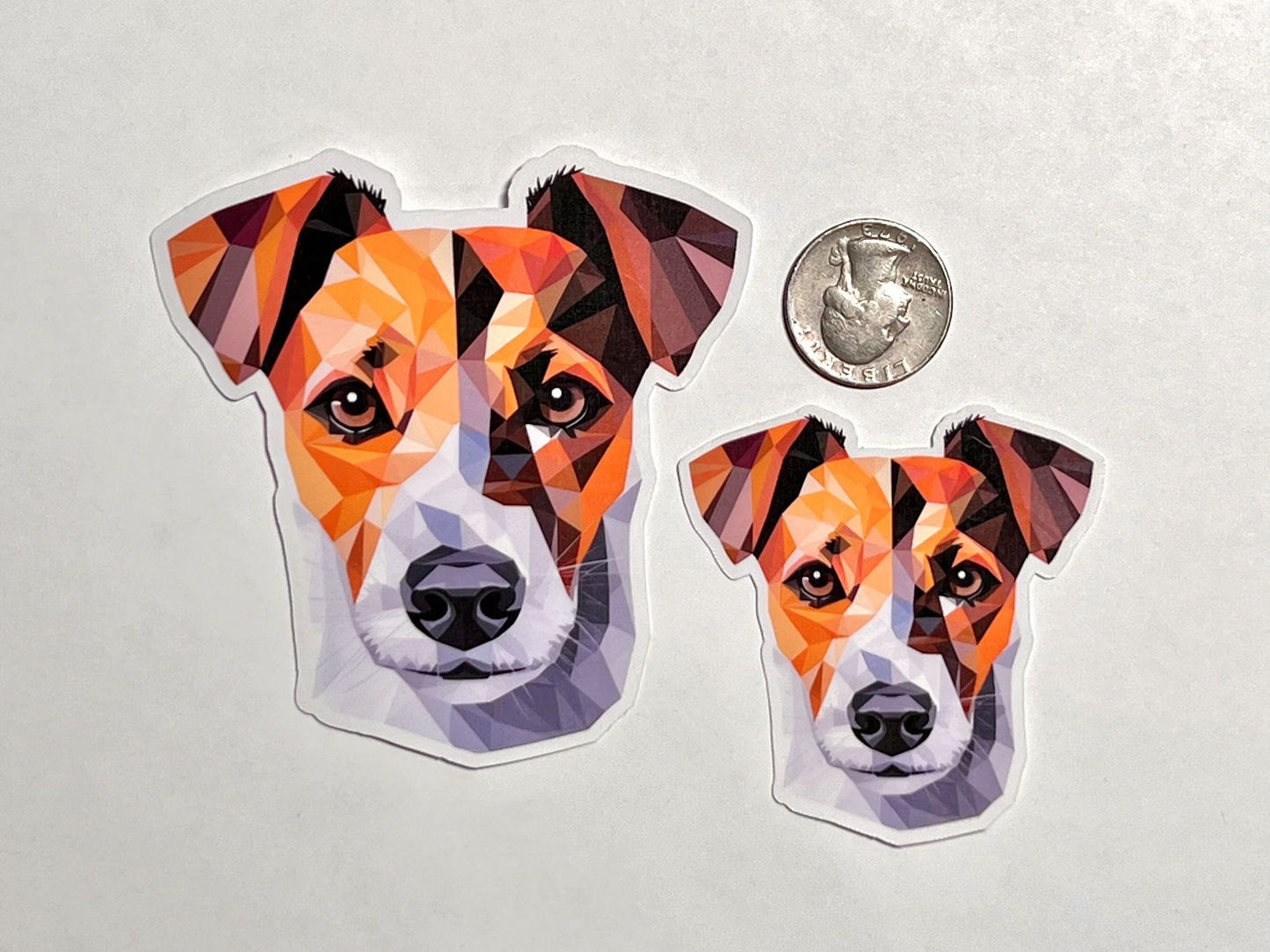 Jack Russell Terrier Sticker | Terrier Dog Breed Geometric Design Vinyl Sticker