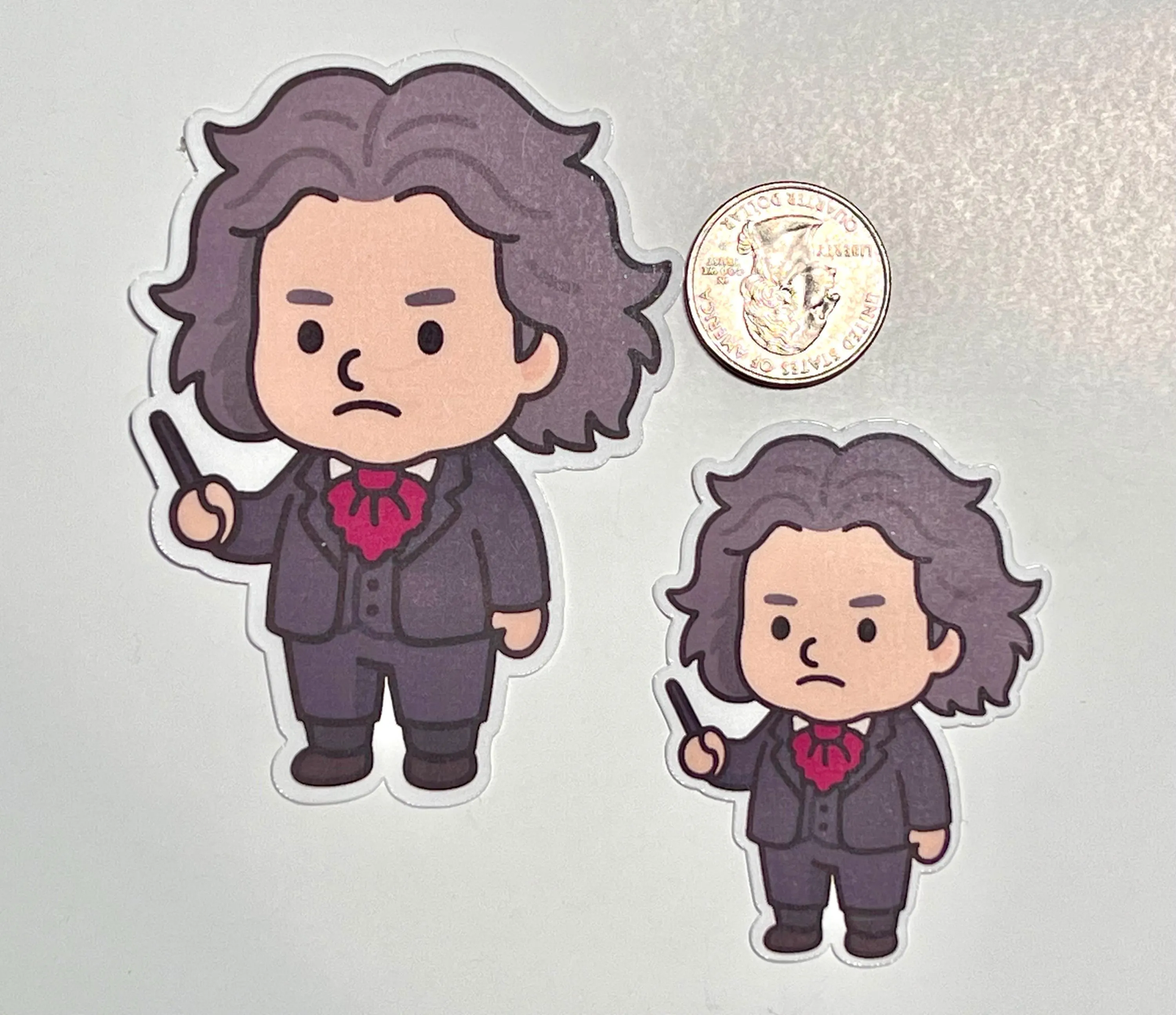 Ludwig van Beethoven Sticker | German Classical Composer | Kawaii Design