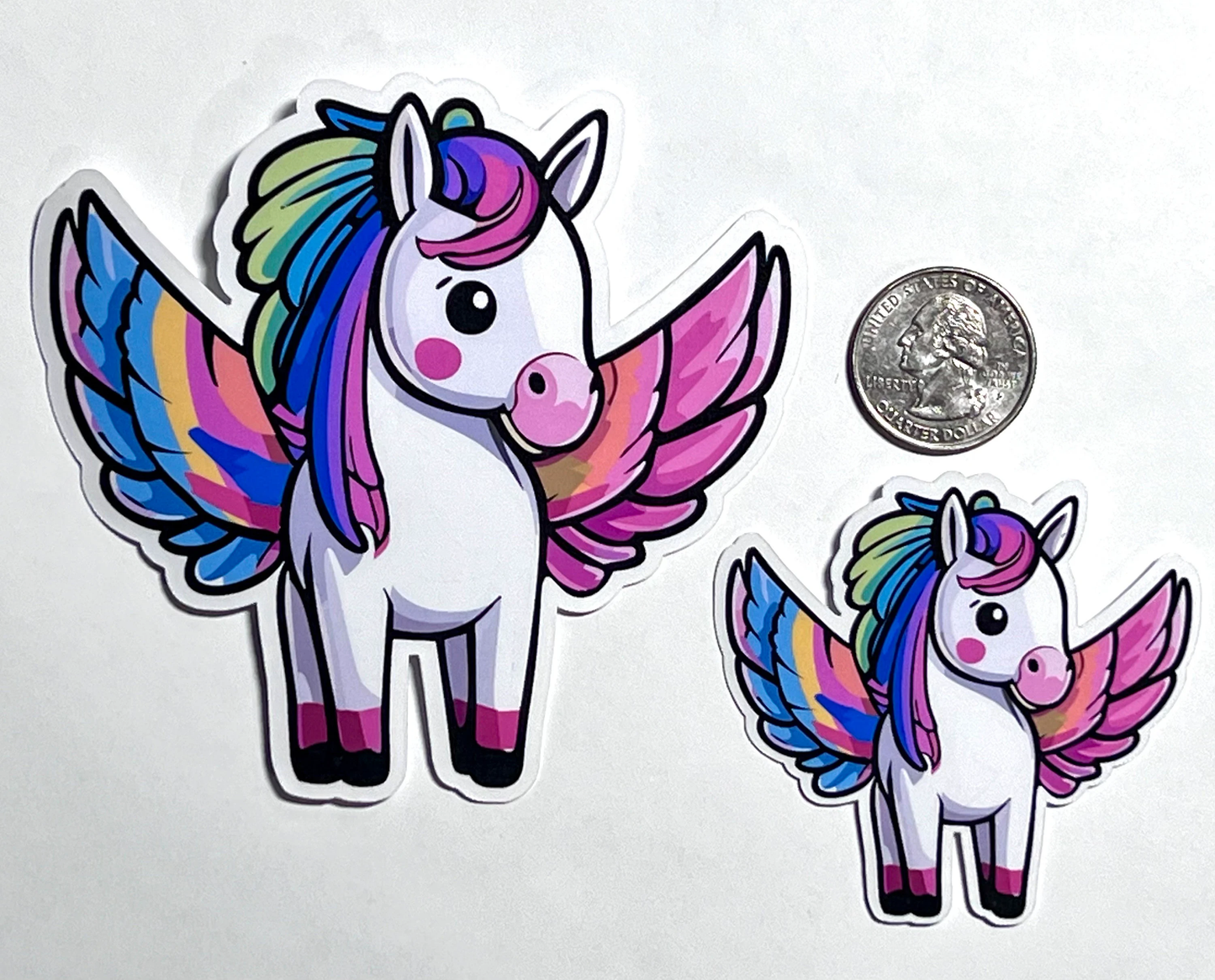 Rainbow Pegasus Sticker | Colorful Fantasy Horse | Pegasus Lover | Winged Horse Gift | Mythical