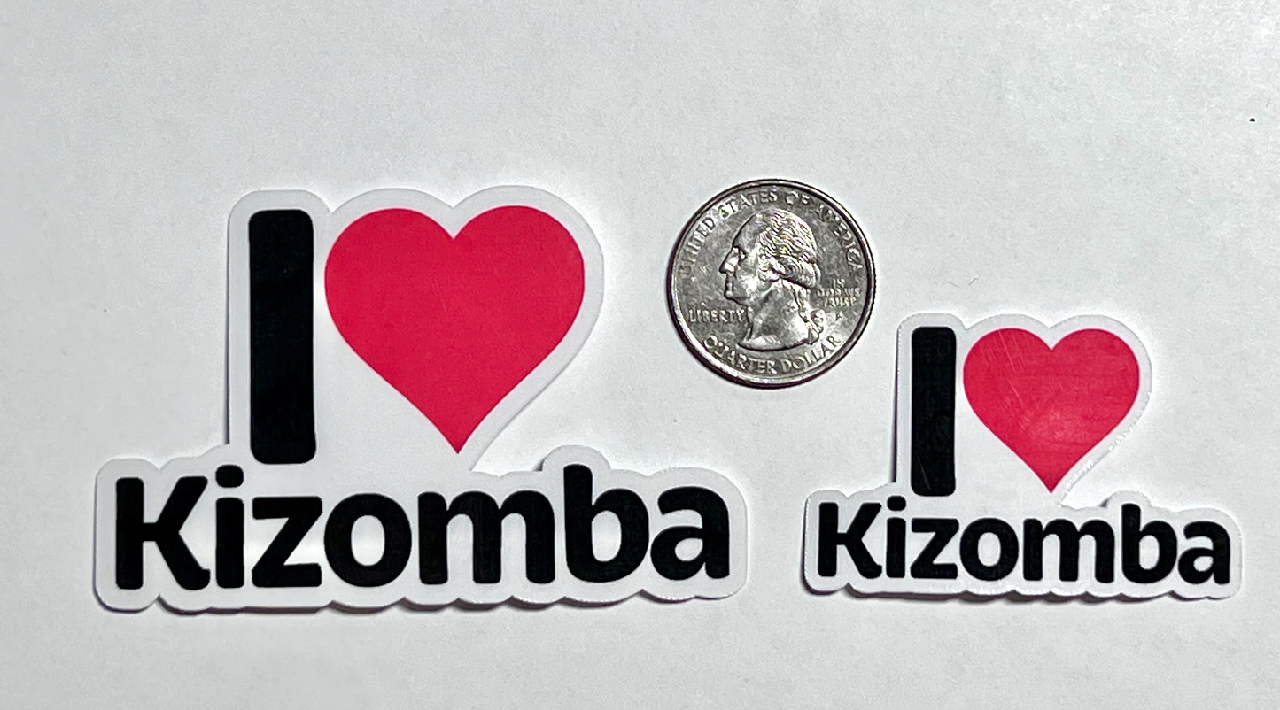 I Love Kizomba Sticker | I Heart Kizomba Dancing Sticker | Kizomba Dance | African Dance