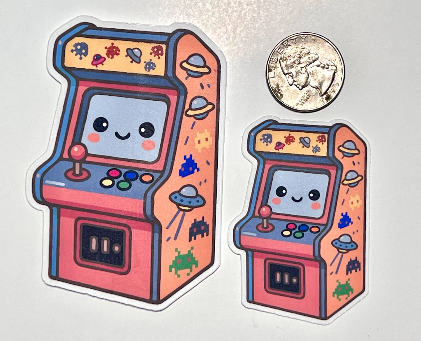 Retro Arcade Machine Sticker | 80's Video Games  | Waterproof Vinyl Sticke