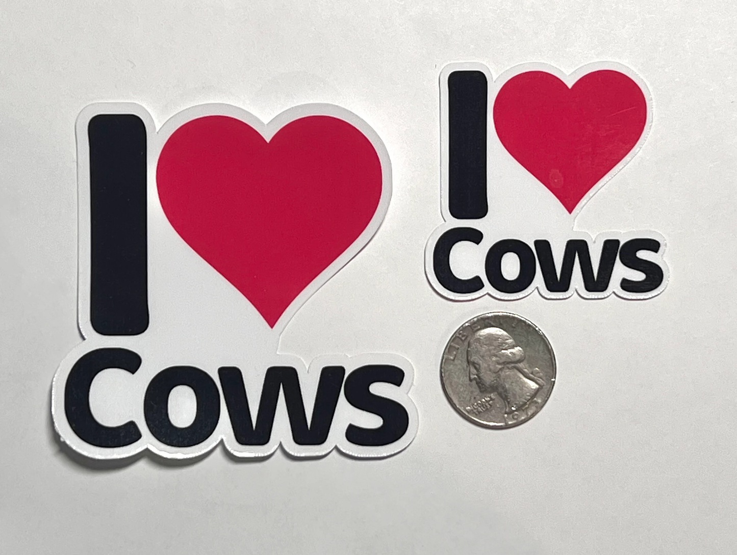 I love Cows Sticker | I Heart Cows Vinyl Sticker | Dairy Heartland | Farm Farmer Life