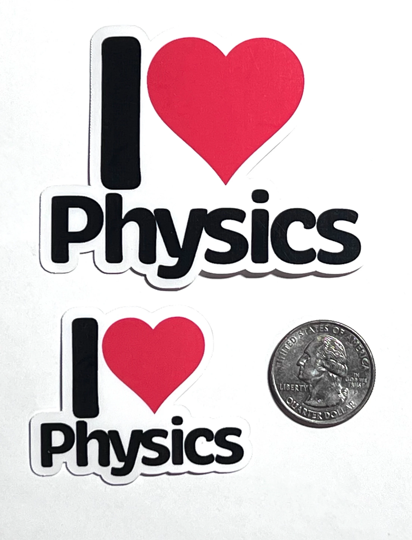 I love Physics Sticker | I Heart Physics Vinyl Stickers| Physics Teacher or Student Gift | Physicist