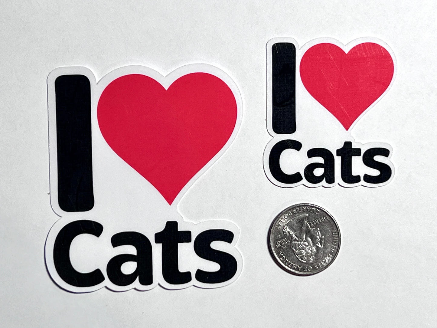 I love Cats Sticker | I Heart Cats Vinyl Sticker