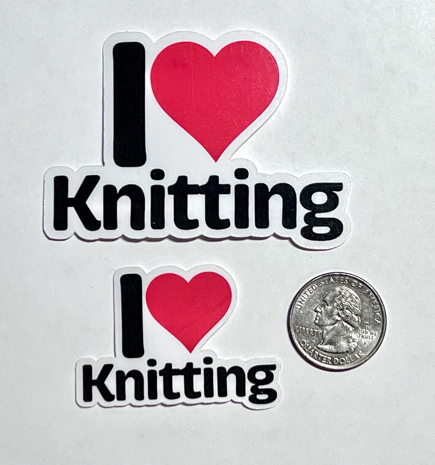 I love Knitting Sticker | I Heart Knitting Vinyl Sticker | Knitting is Life