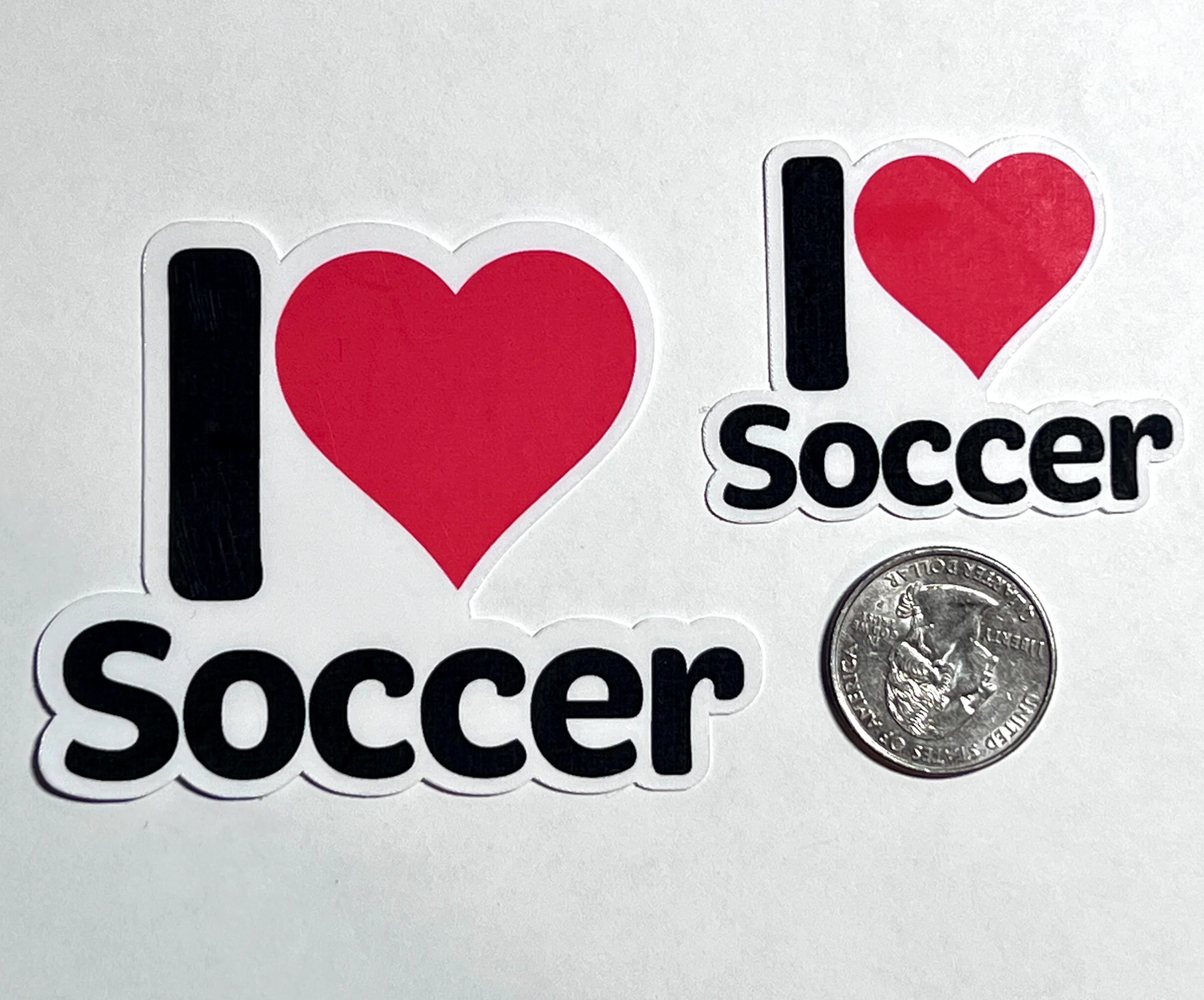 I love Soccer Word Sticker | I Heart Soccer Vinyl Sticker | Water Bottle Sticker | Futbal gifts | MLS Fan | Youth Soccer