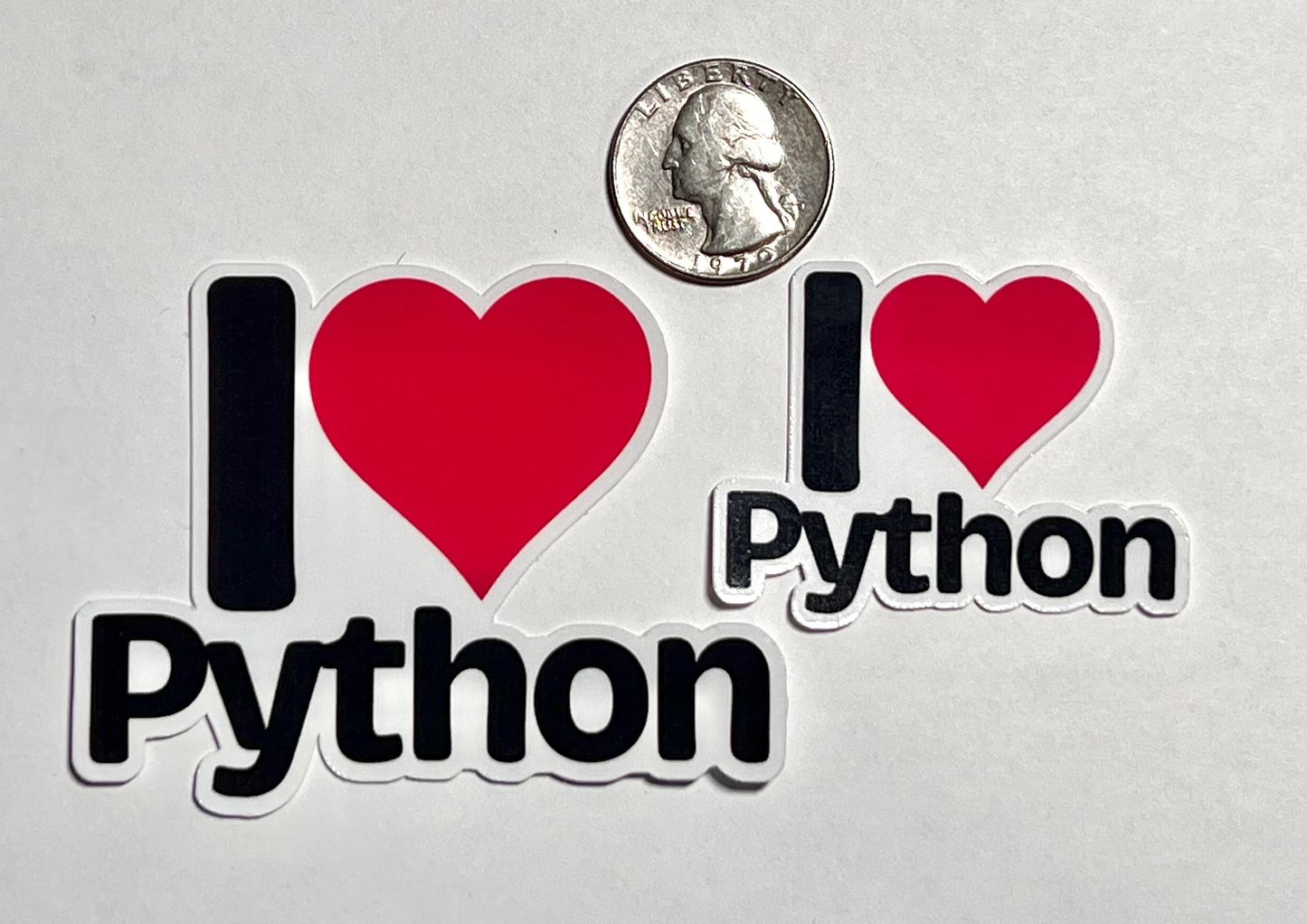 I love Python Sticker | I Heart Python Sticker | Programming Coder Gift | Computer Science