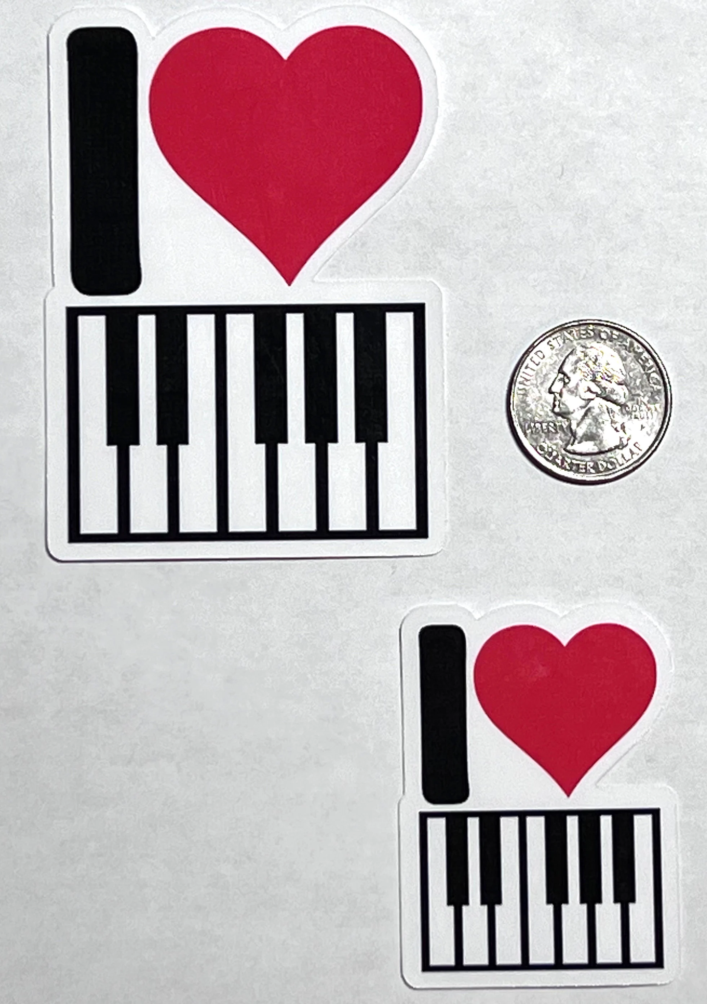 I love Piano Sticker | I Heart Keyboard Vinyl Sticker | Music Teacher | Piano Lessons | Piano Keys