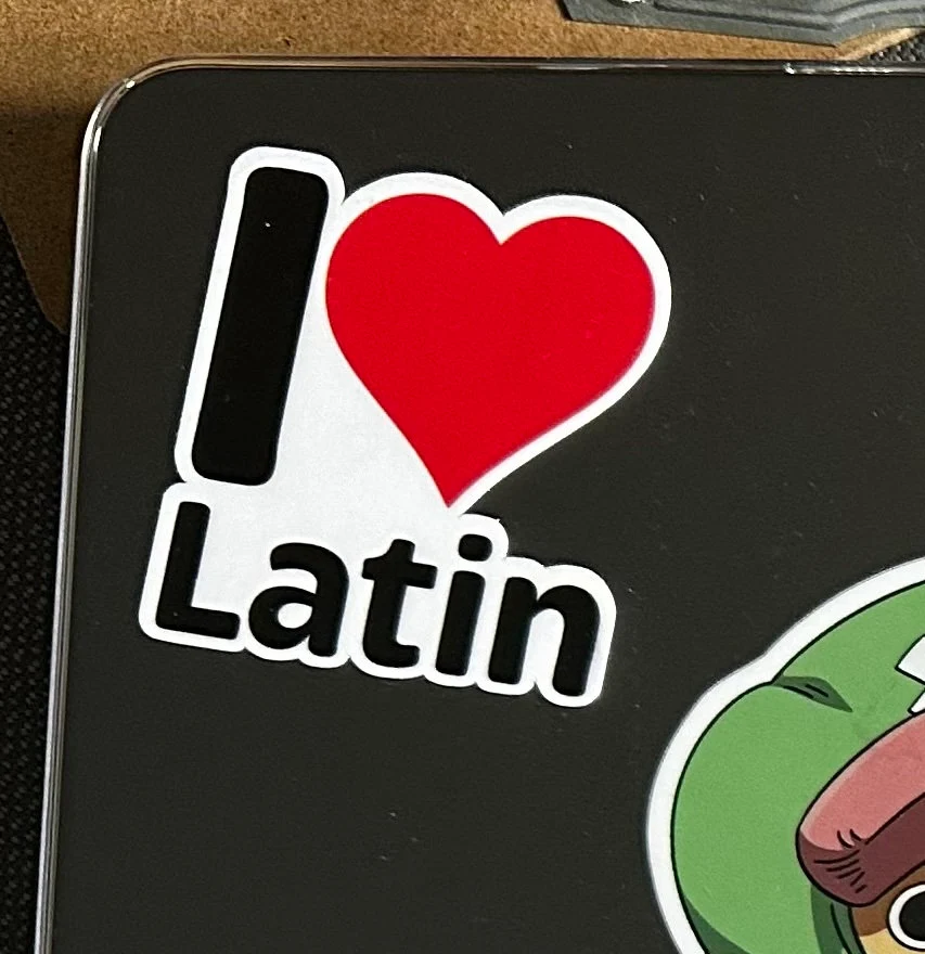 I love Latin Sticker | I Heart Latin Vinyl Sticker | Latin Teacher | Latin Club